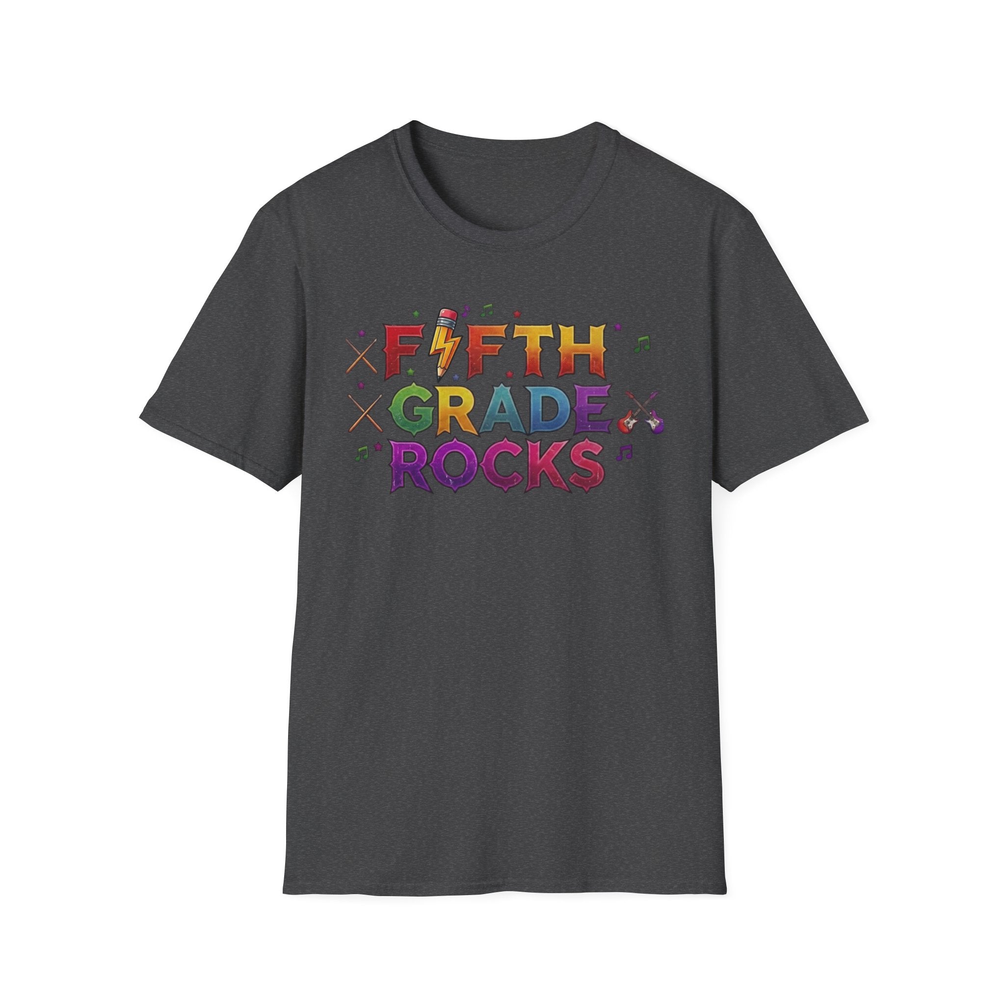 Fifth Grade Rocks T-Shirt — Colorful Back-to-School Teacher & Student Tee