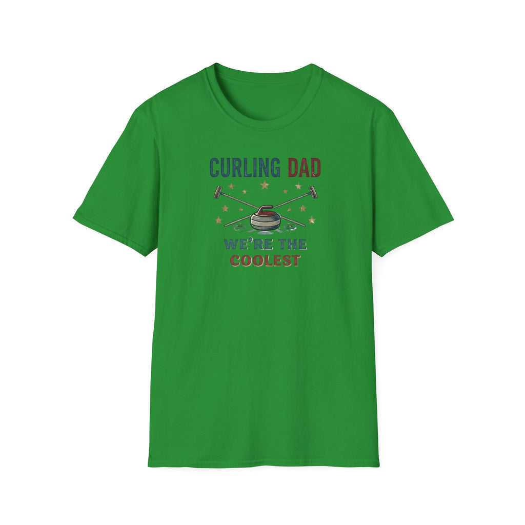 Curling Dad T-Shirt — "We're the Coolest" Retro Curling Family Tee