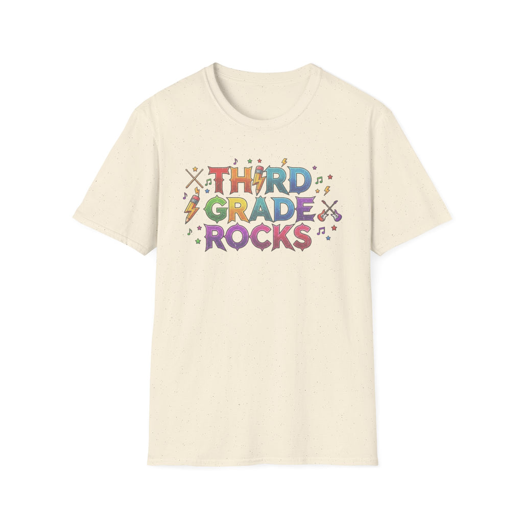 Third Grade Rocks T-Shirt — Colorful School Teacher & Student Tee