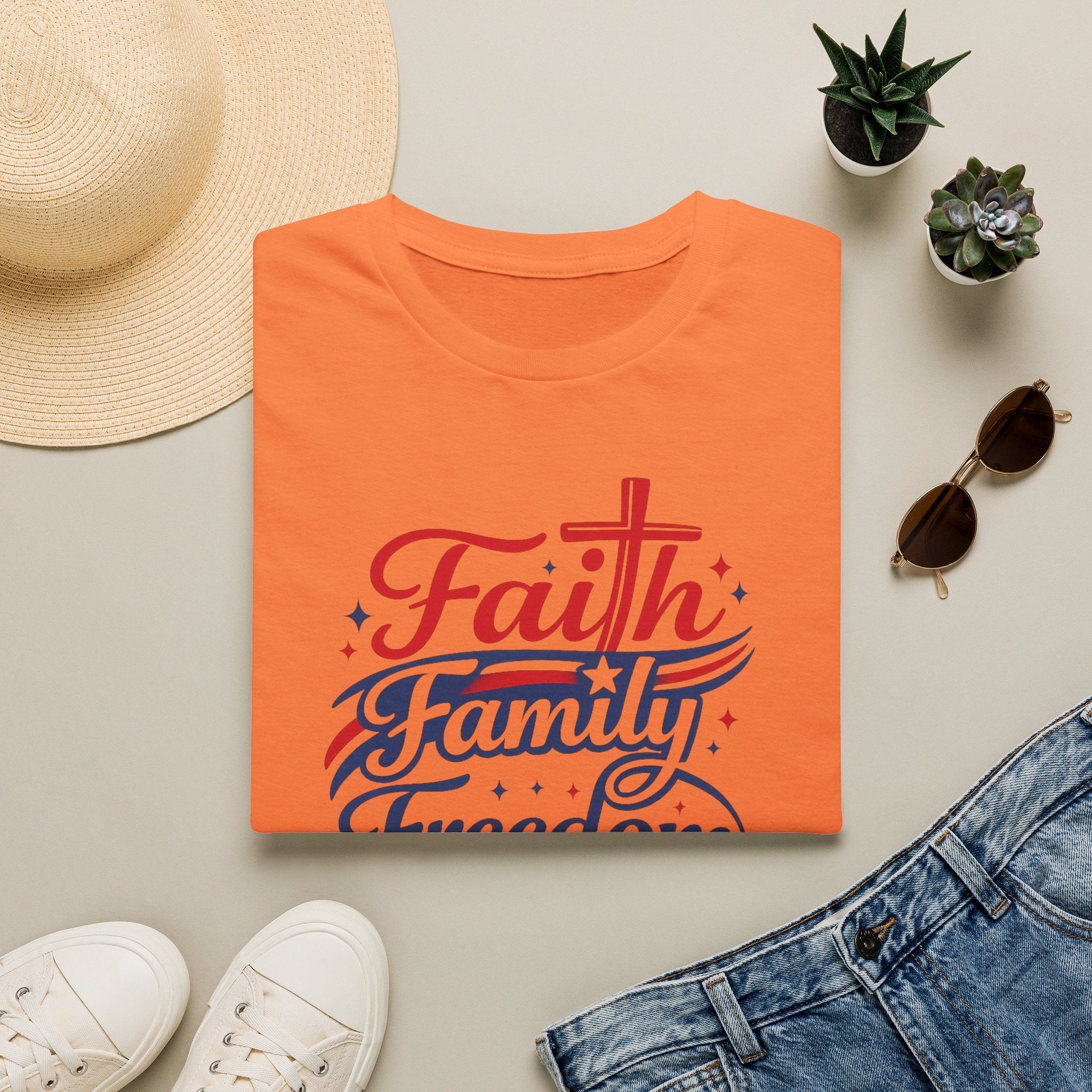 Faith Family Freedom T-Shirt — Patriotic Christian Tee