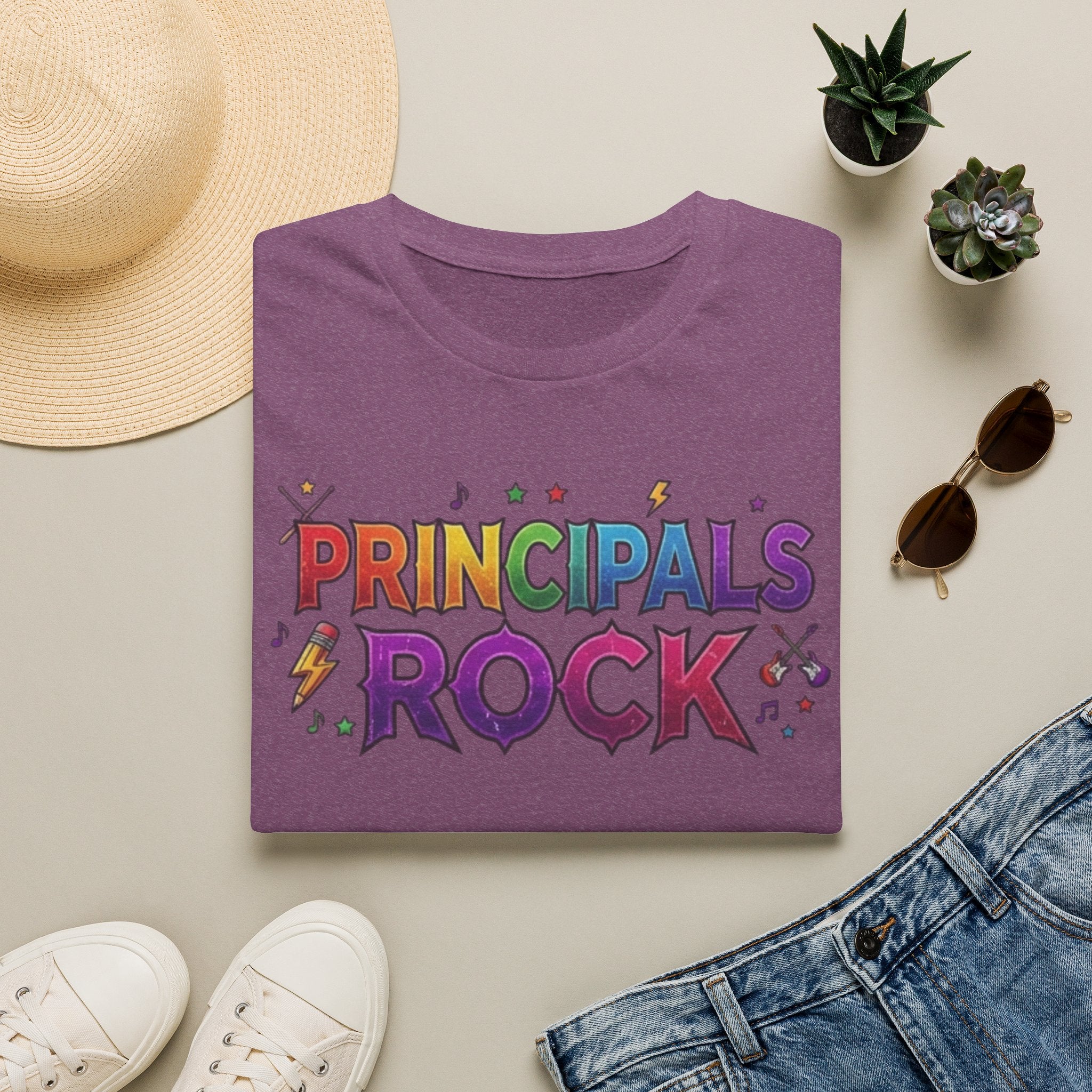 Principals Rock T-Shirt — Colorful School Leader Appreciation Tee