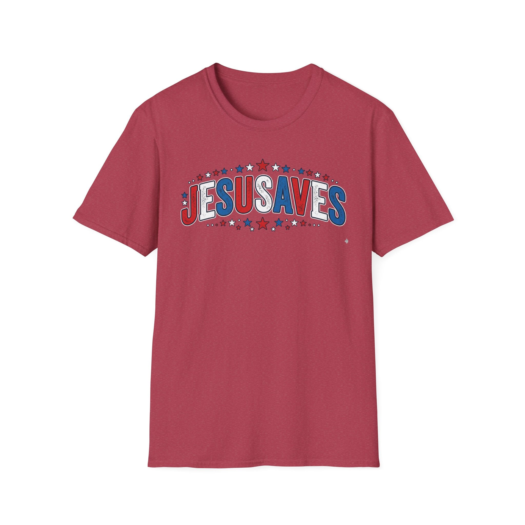 Jesus Saves T-Shirt — Patriotic Christian Faith Tee
