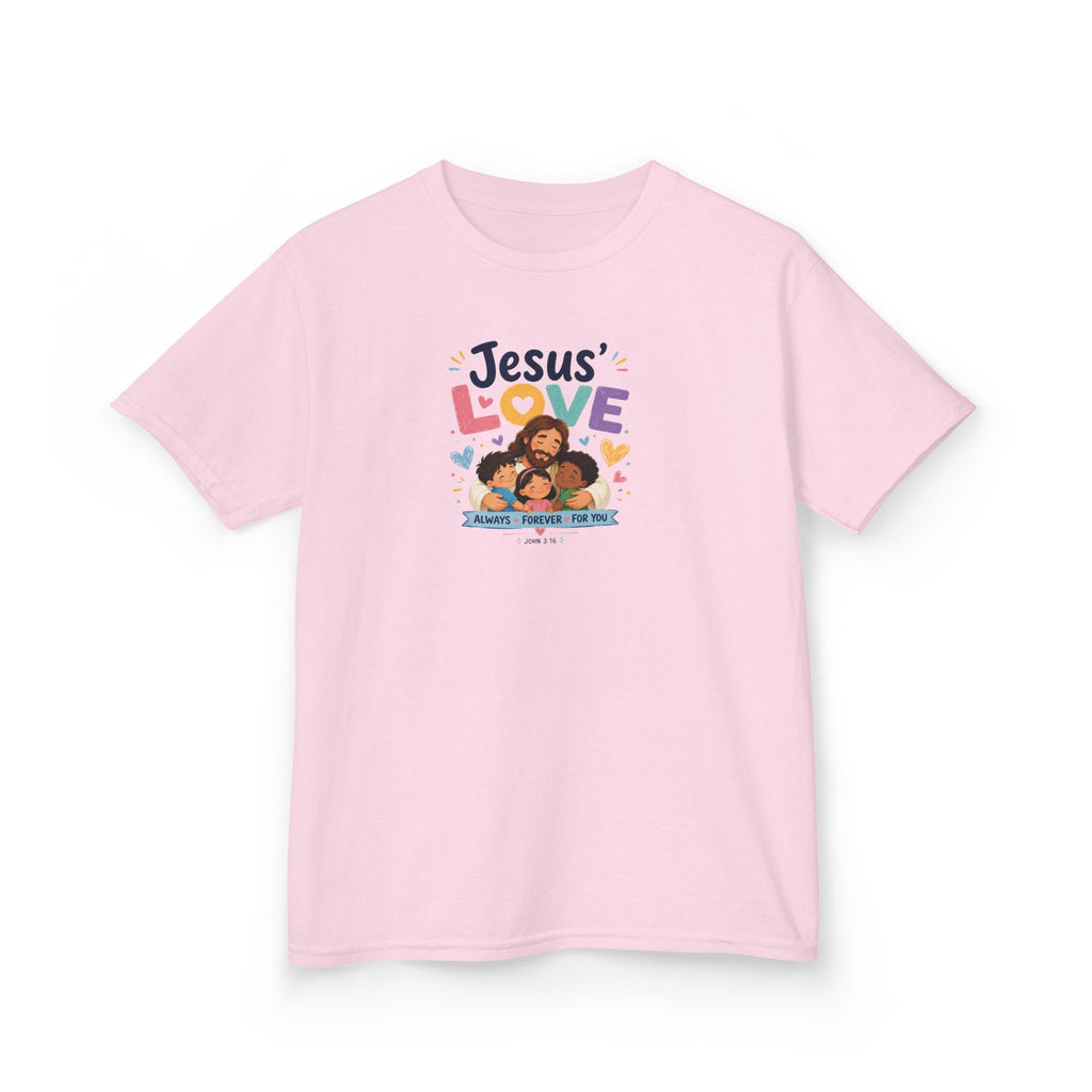 Kids Tee - "Jesus' Love" Colorful Faith Graphic