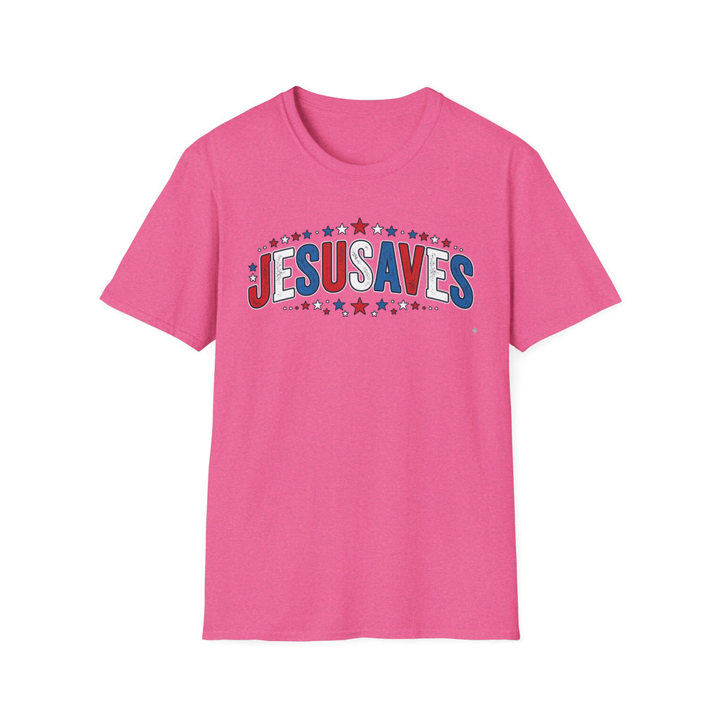 Jesus Saves T-Shirt — Patriotic Christian Faith Tee