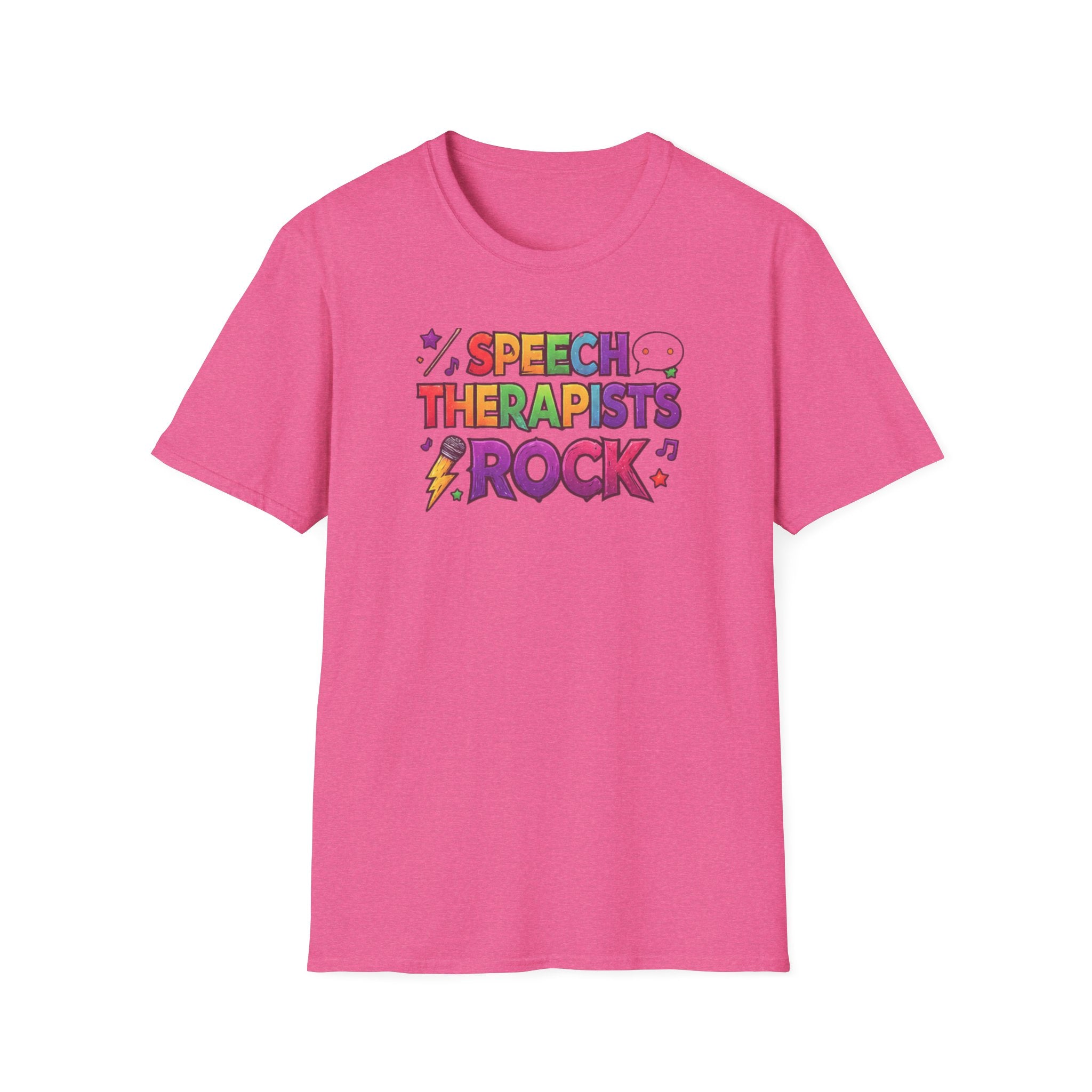 Speech Therapists Rock T-Shirt — Colorful Retro Graphic Tee for SLPs