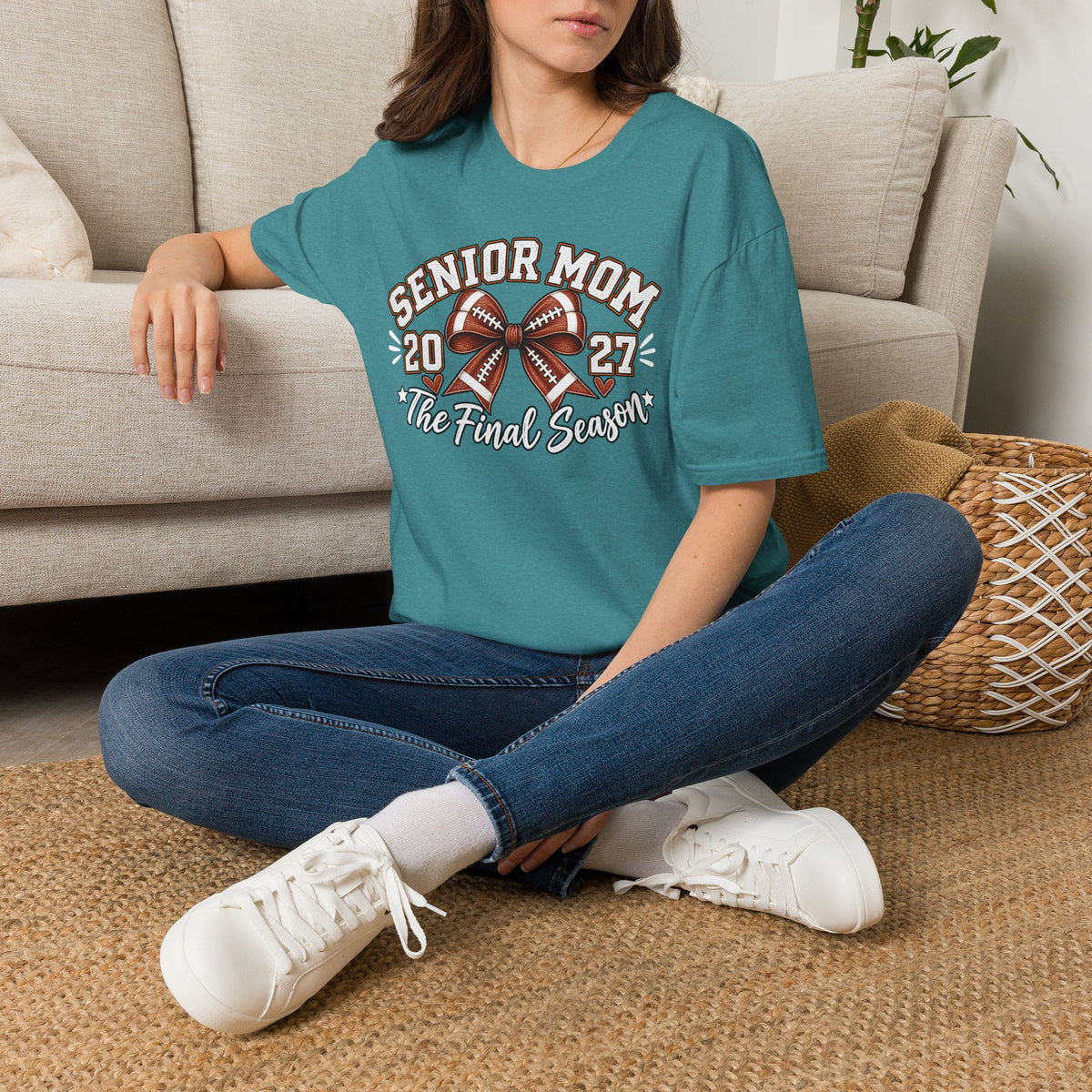 Senior Mom 2027 Football Tee – The Final Season