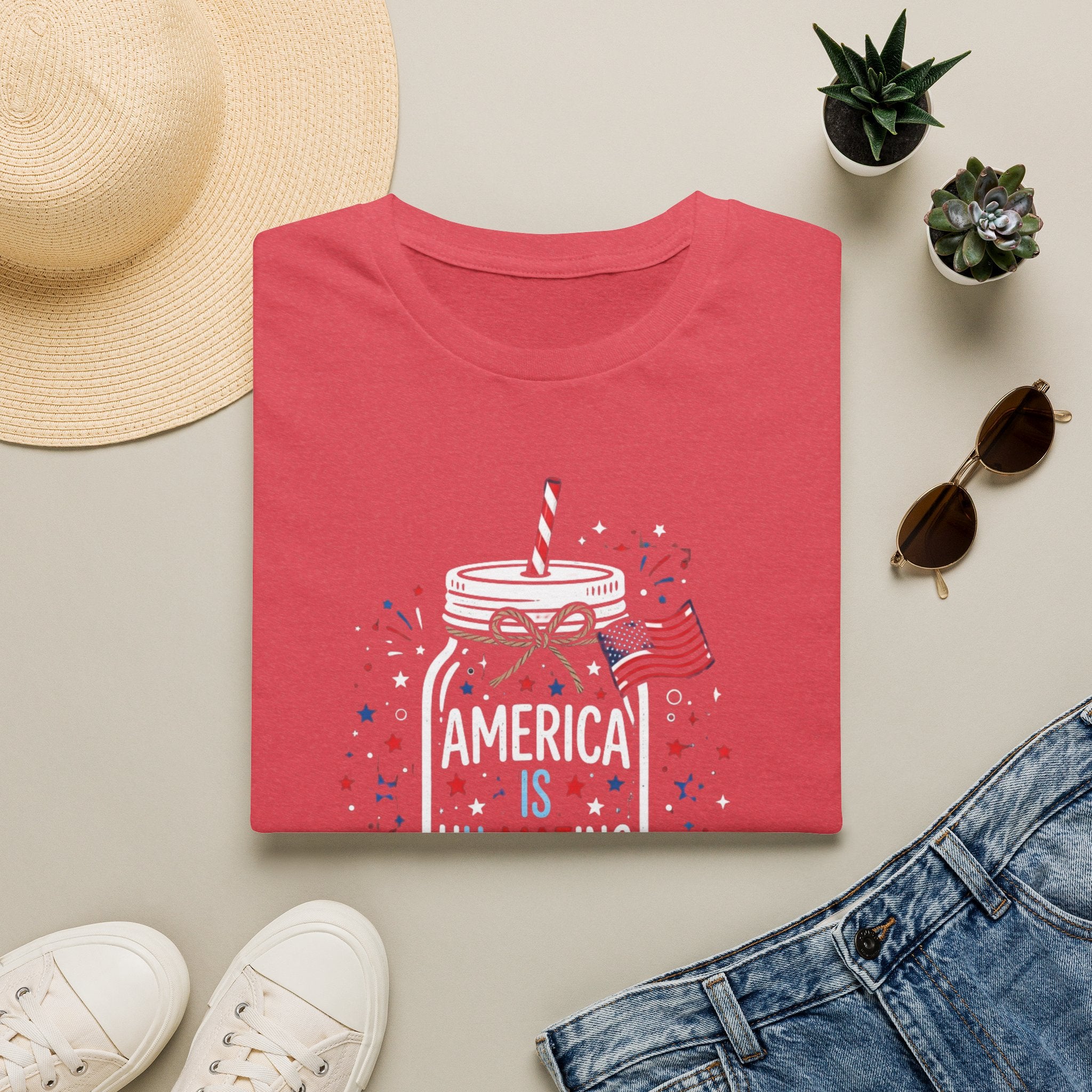 T-Shirt — America Is Uncanning Patriotic Mason Jar Tee (Fourth of July)