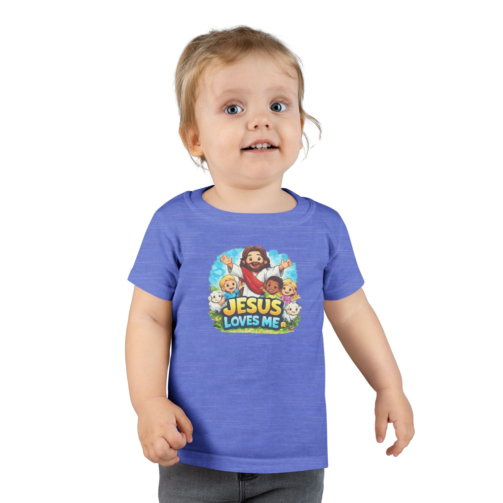 Toddler T-Shirt - "Jesus Loves Me" Cute Christian Kids Tee