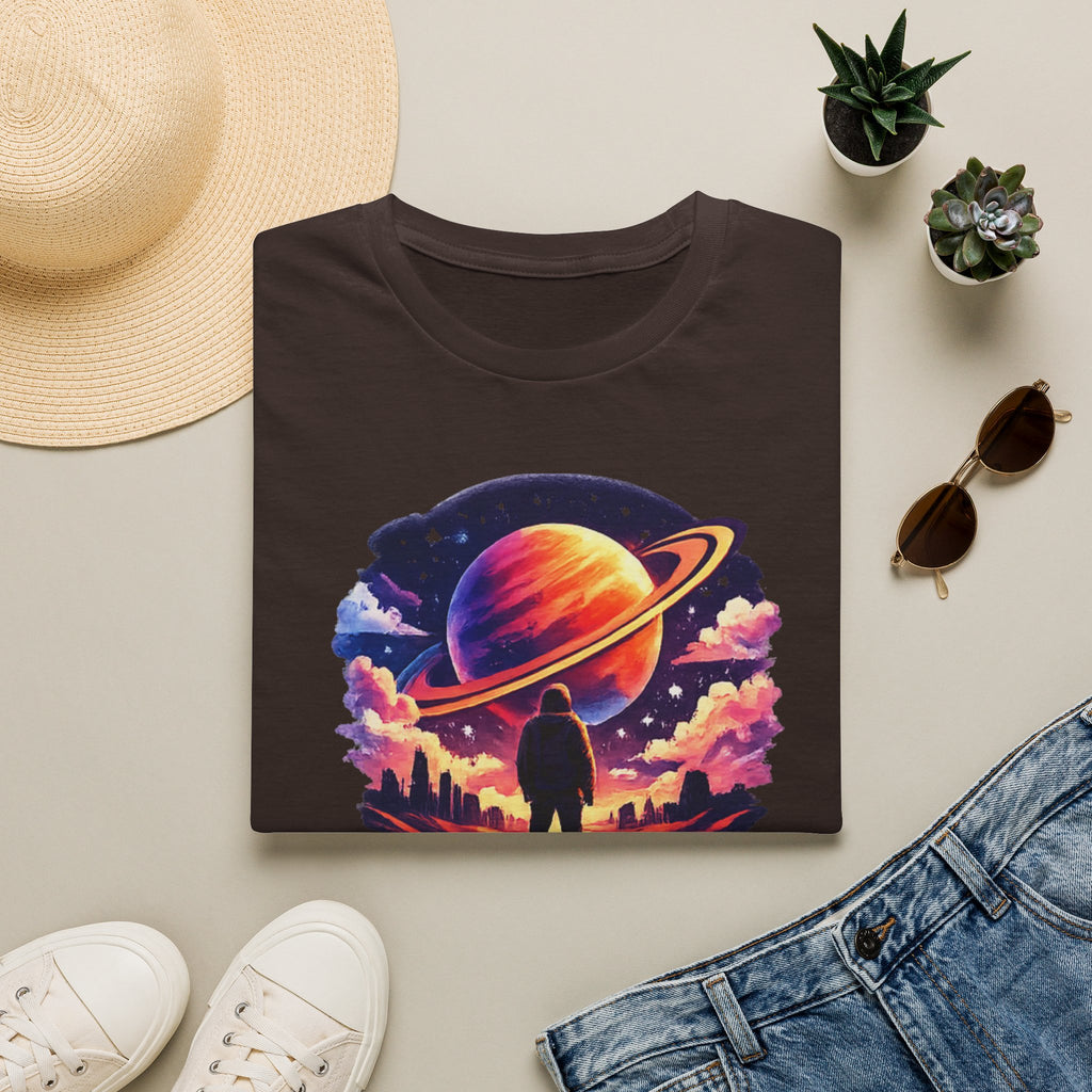 Explore The Unknown T‑Shirt — Cosmic Planet Graphic Tee