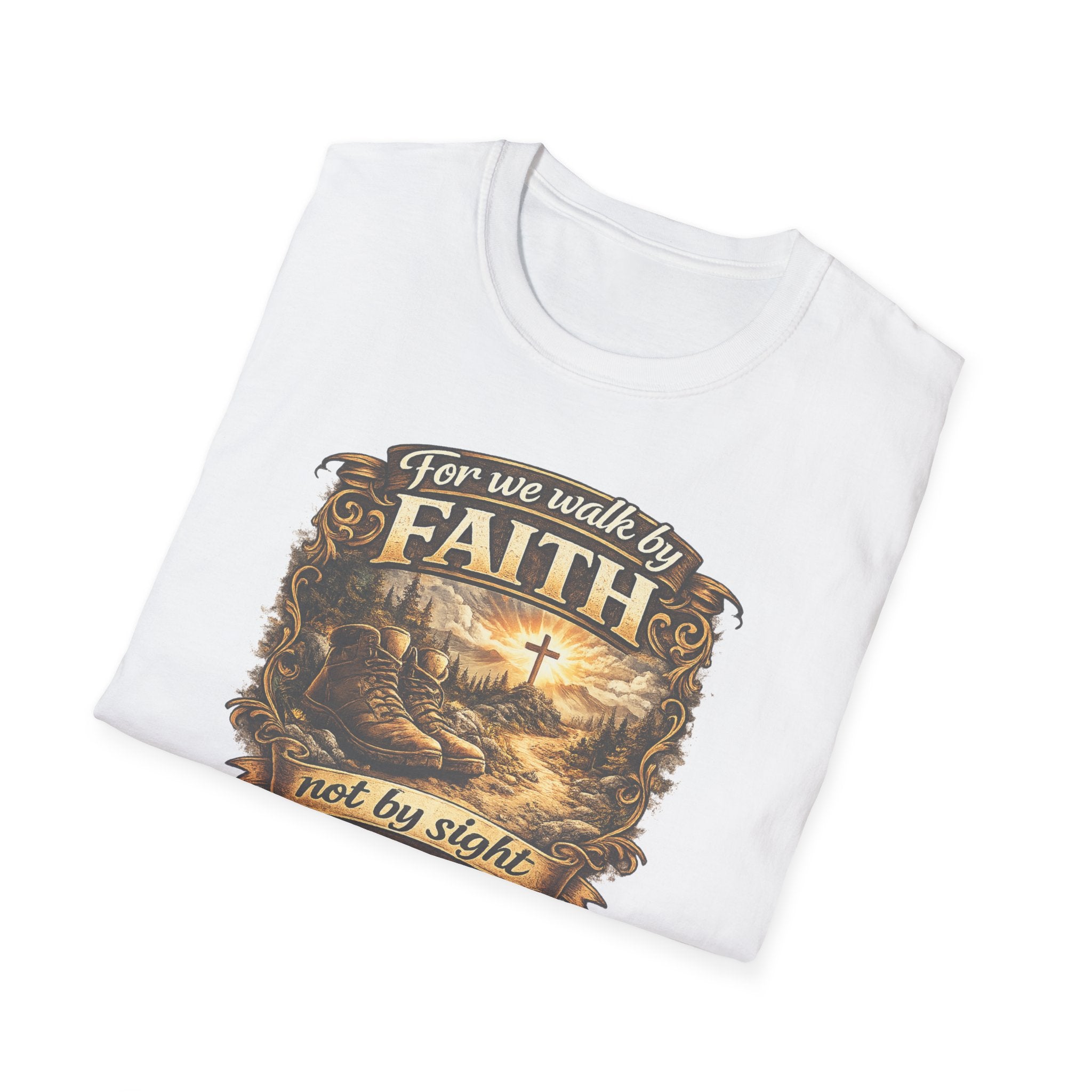 For We Walk By Faith Not By Sight Christian Tee