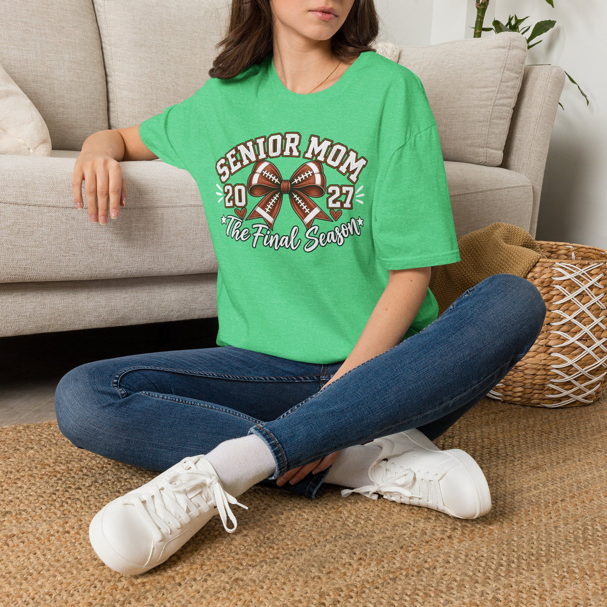 Senior Mom 2027 Football Tee – The Final Season