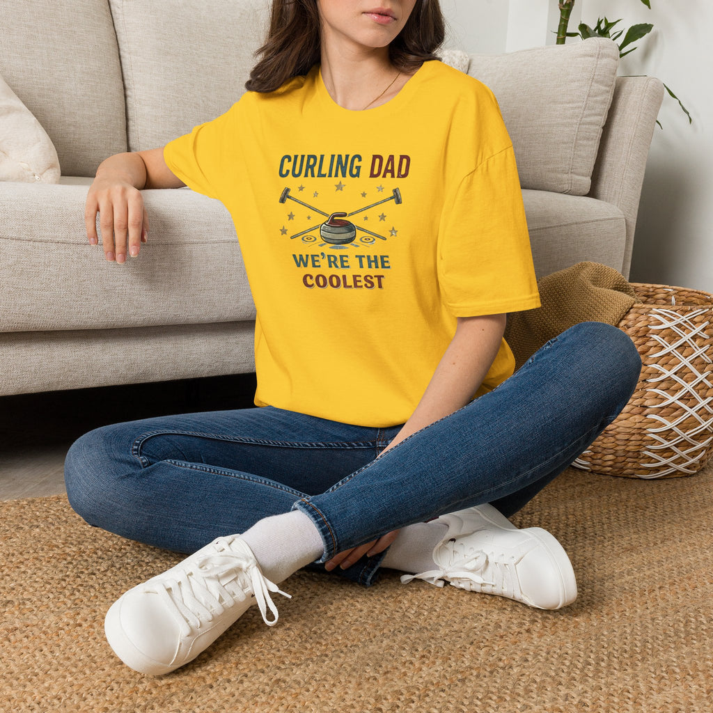Curling Dad T-Shirt — "We're the Coolest" Retro Curling Family Tee