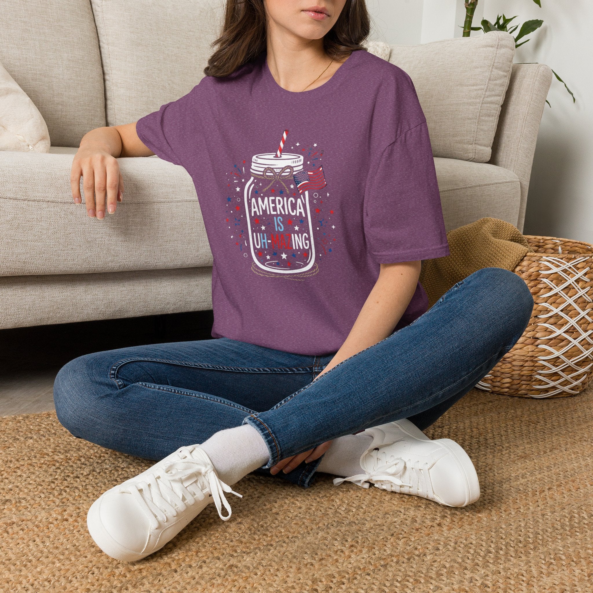 T-Shirt — America Is Uncanning Patriotic Mason Jar Tee (Fourth of July)