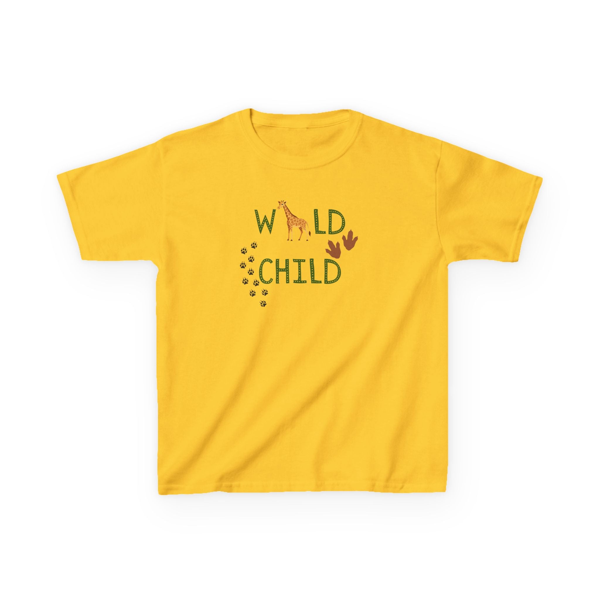 Kids Tee - "Wild Child" Safari Giraffe Graphic