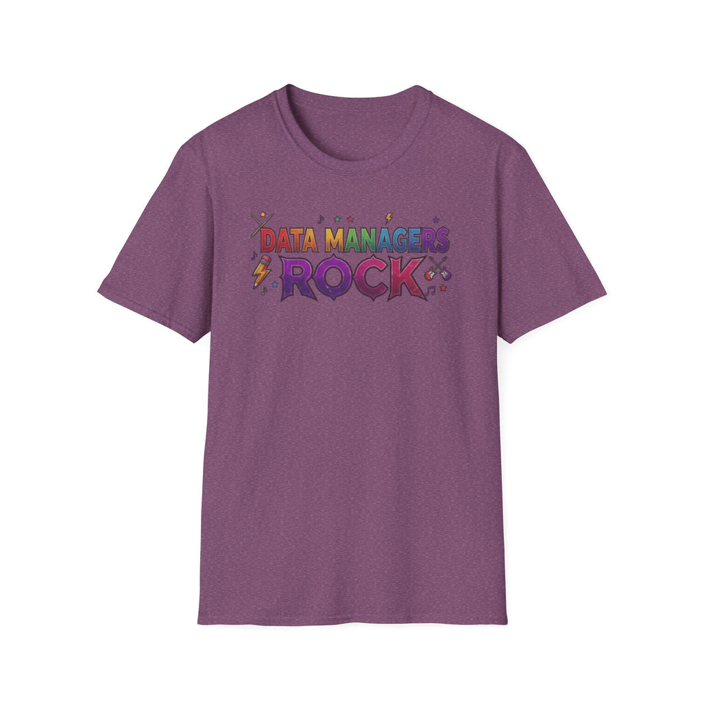 Data Managers Rock T-Shirt — Retro Rock Band Style Shirt for Data Professionals