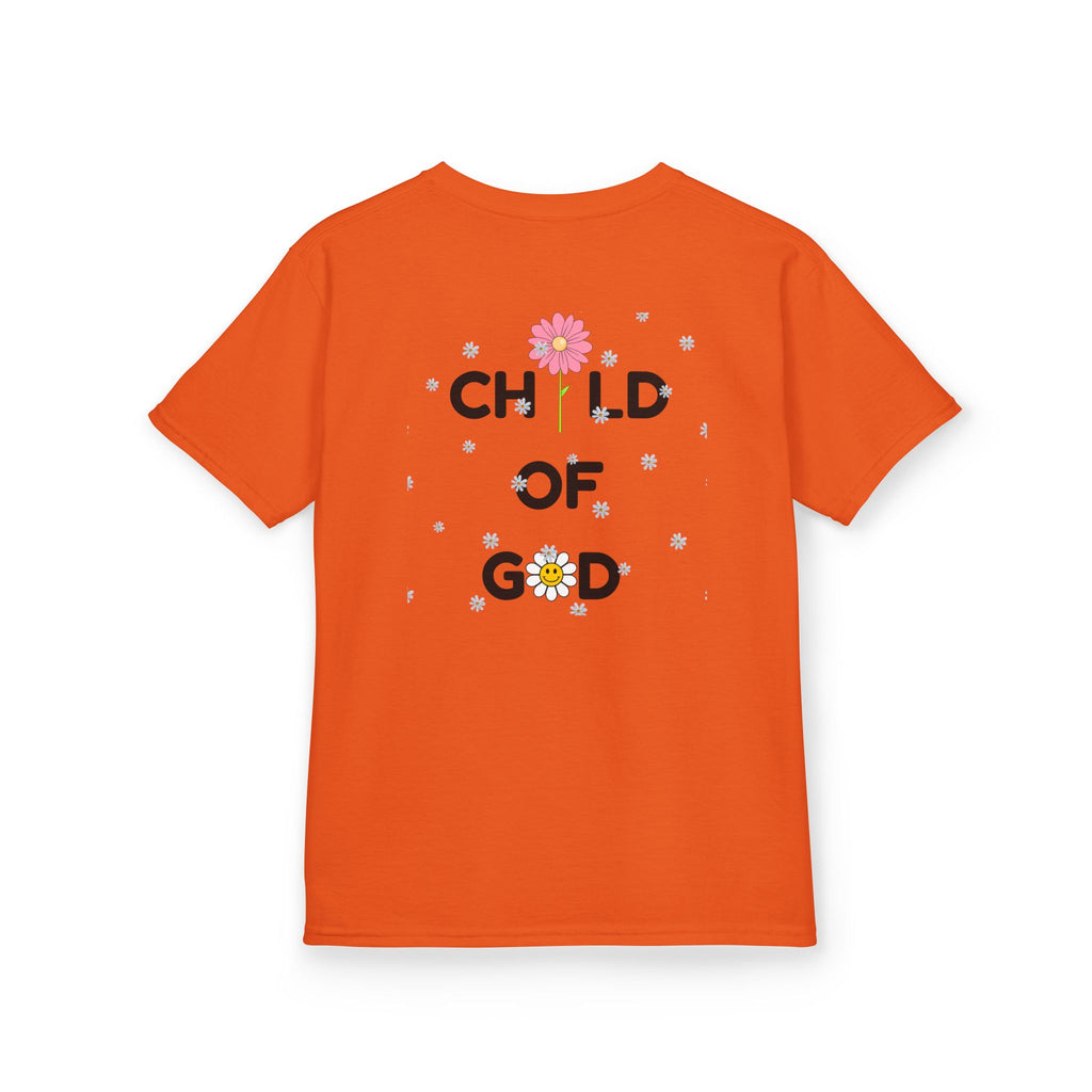 Child of God Kids Tee — Floral Daisy Christian T‑Shirt for Girls & Boys