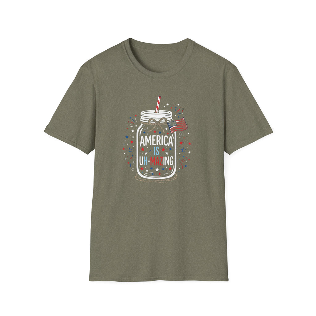 T-Shirt — America Is Uncanning Patriotic Mason Jar Tee (Fourth of July)
