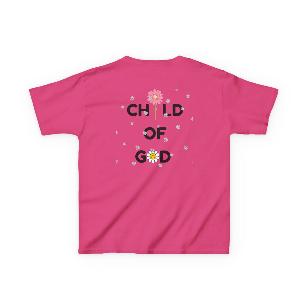 Child of God Kids Tee — Floral Daisy Christian T‑Shirt for Girls & Boys