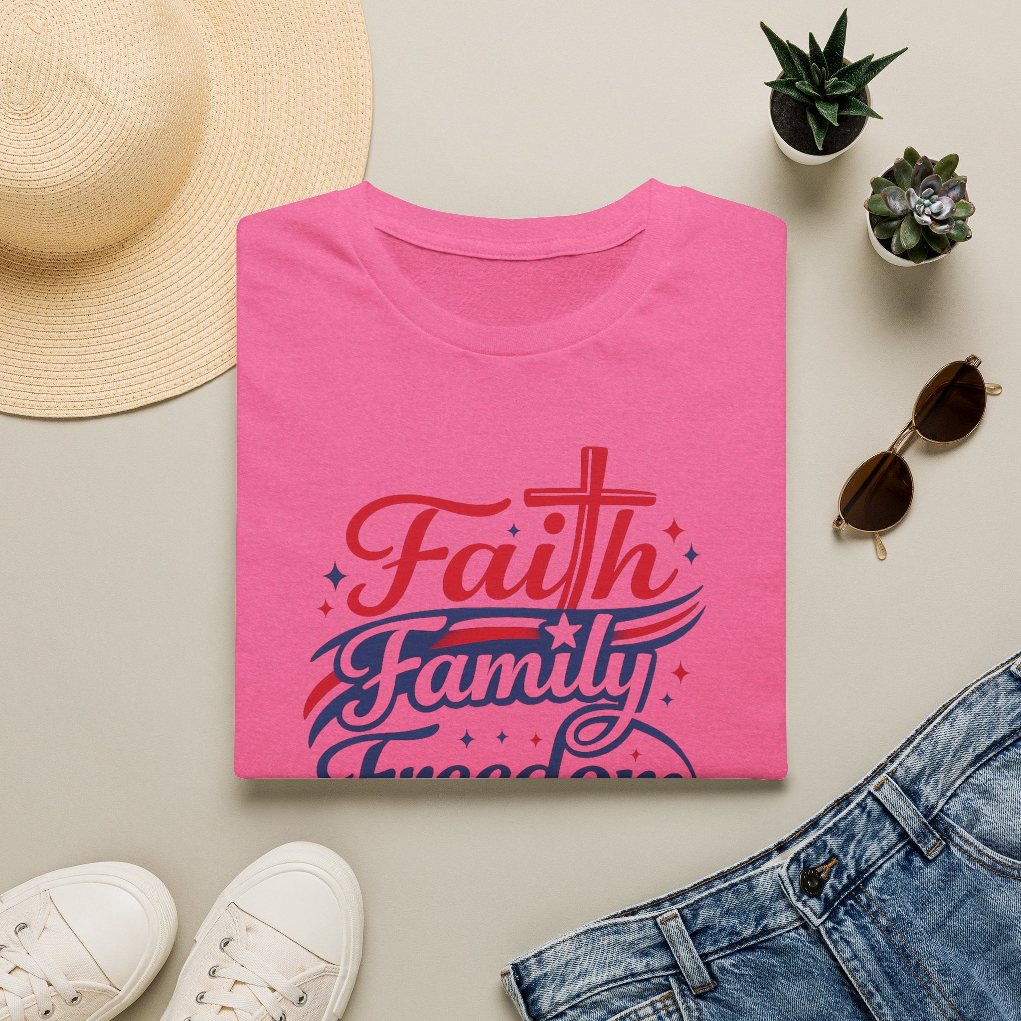 Faith Family Freedom T-Shirt — Patriotic Christian Tee