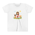 Youth Tee — Cute Jesus with Children Illustration Faith Shirt