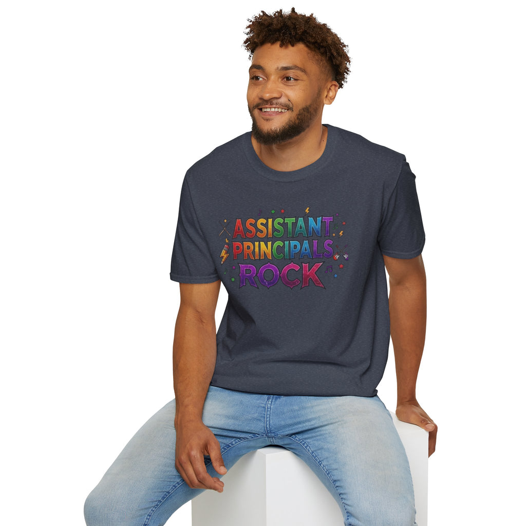 Assistant Principals Rock T-Shirt — Colorful Retro School Leader Appreciation Tee