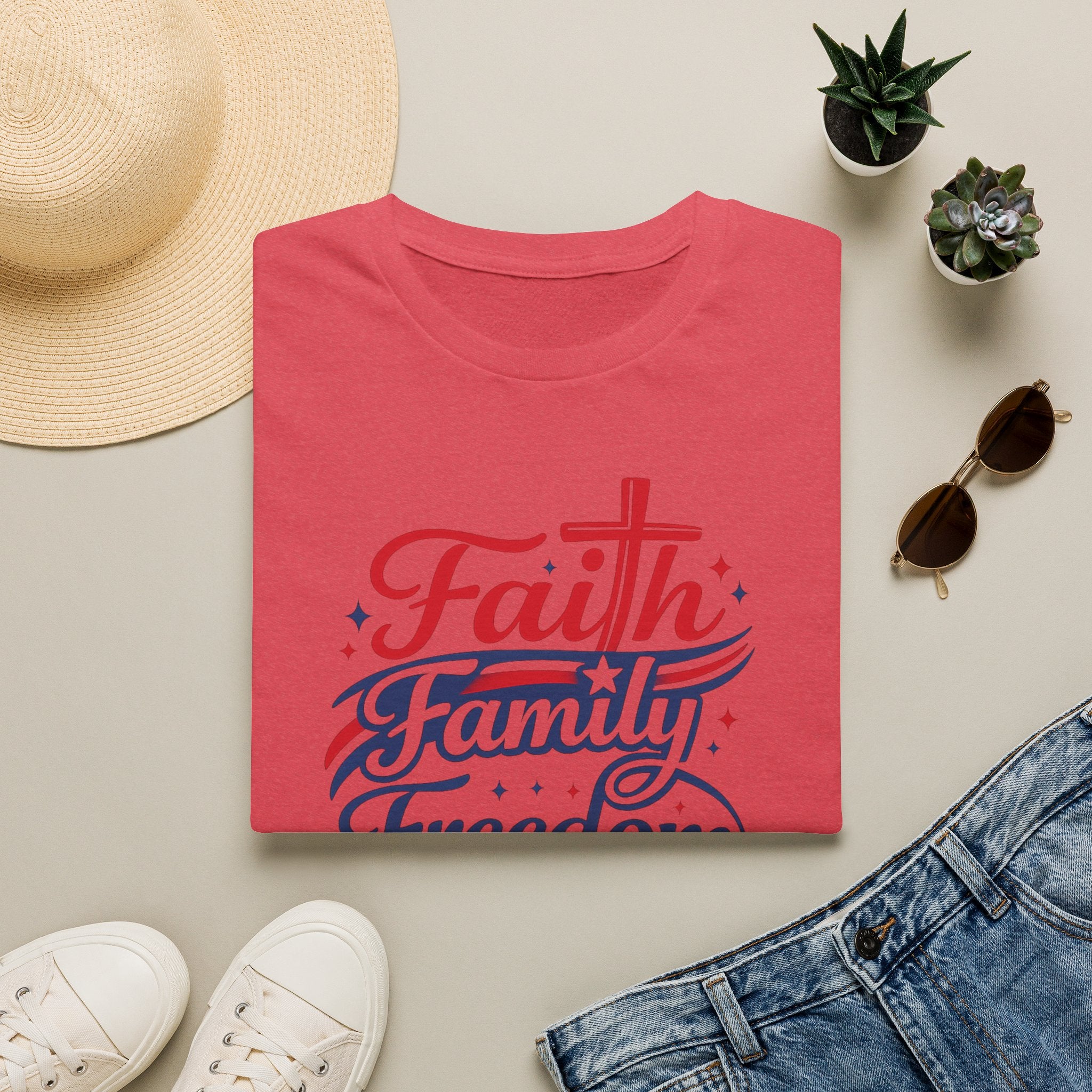 Faith Family Freedom T-Shirt — Patriotic Christian Tee