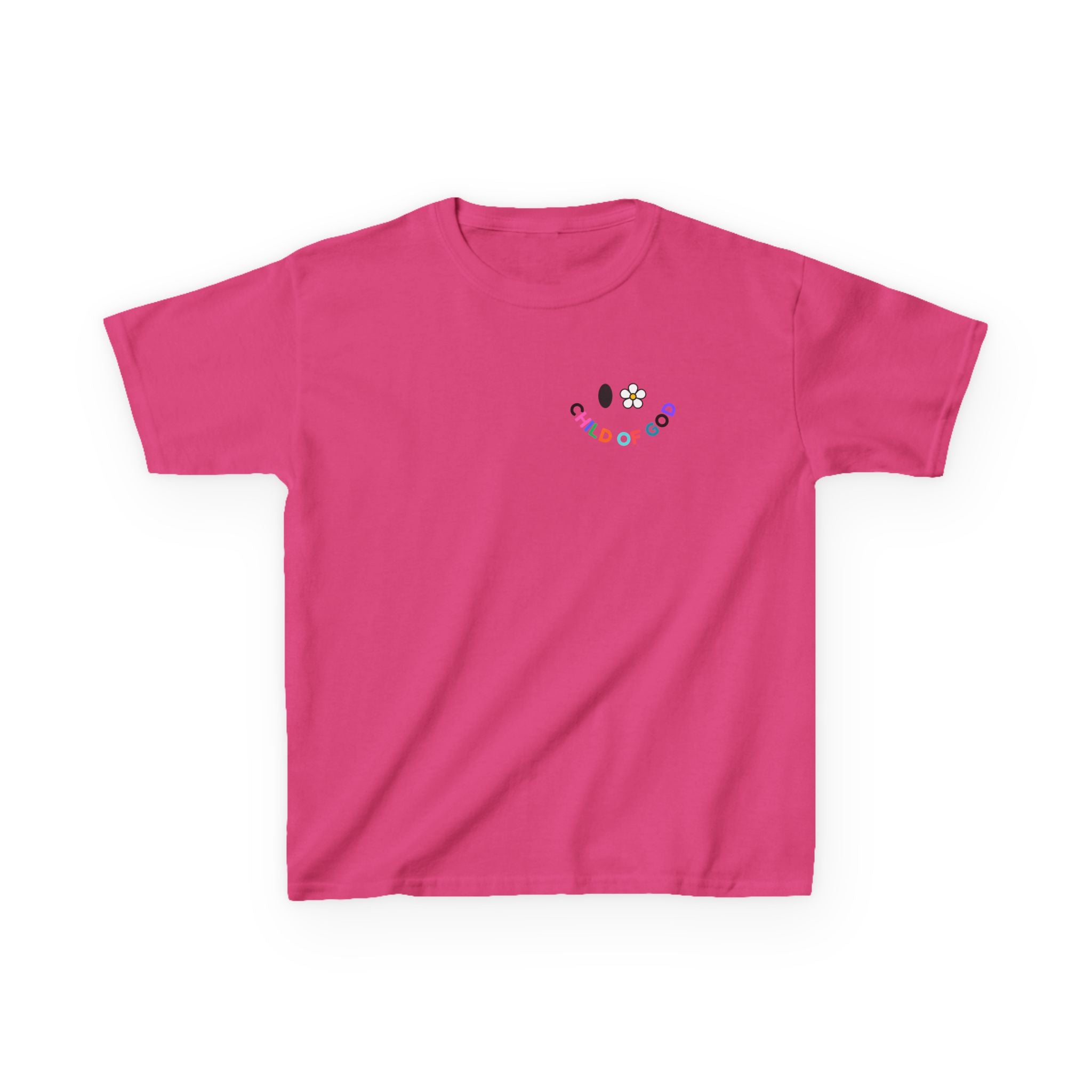 Child of God Kids Tee — Floral Daisy Christian T‑Shirt for Girls & Boys