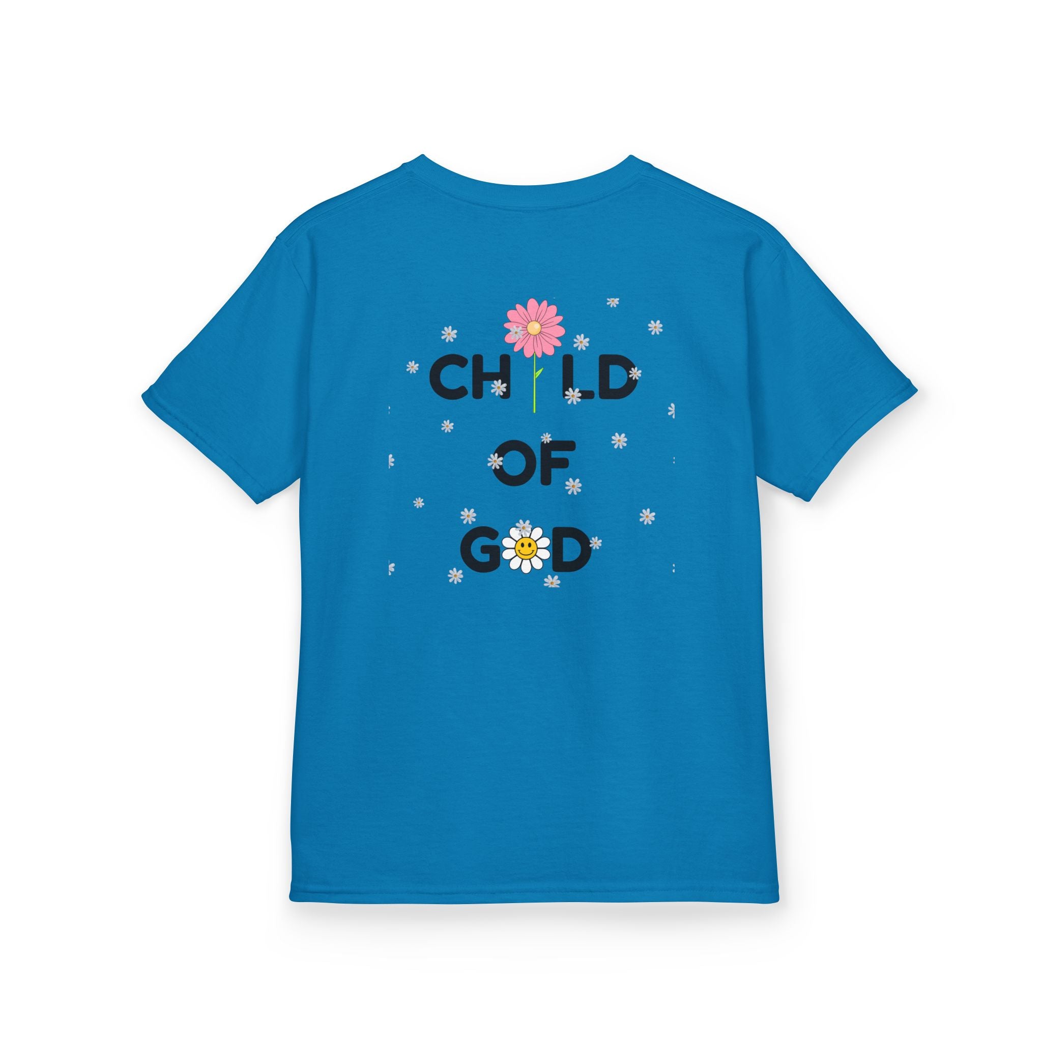 Child of God Kids Tee — Floral Daisy Christian T‑Shirt for Girls & Boys