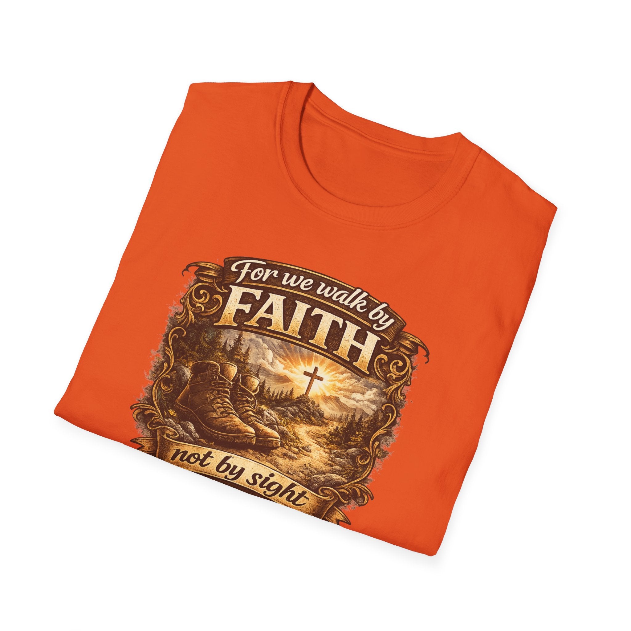 For We Walk By Faith Not By Sight Christian Tee