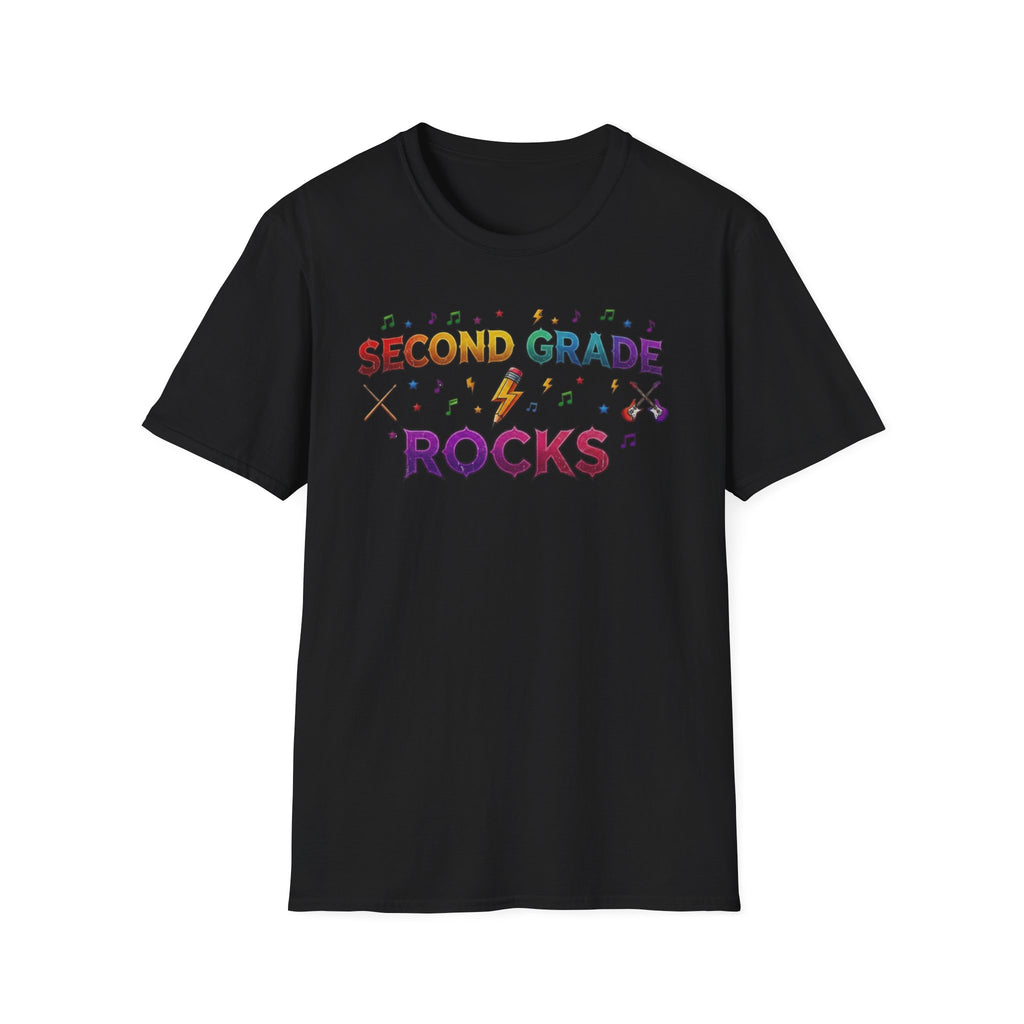 Second Grade Rocks T-Shirt — Fun Teacher & Student School Spirit Tee