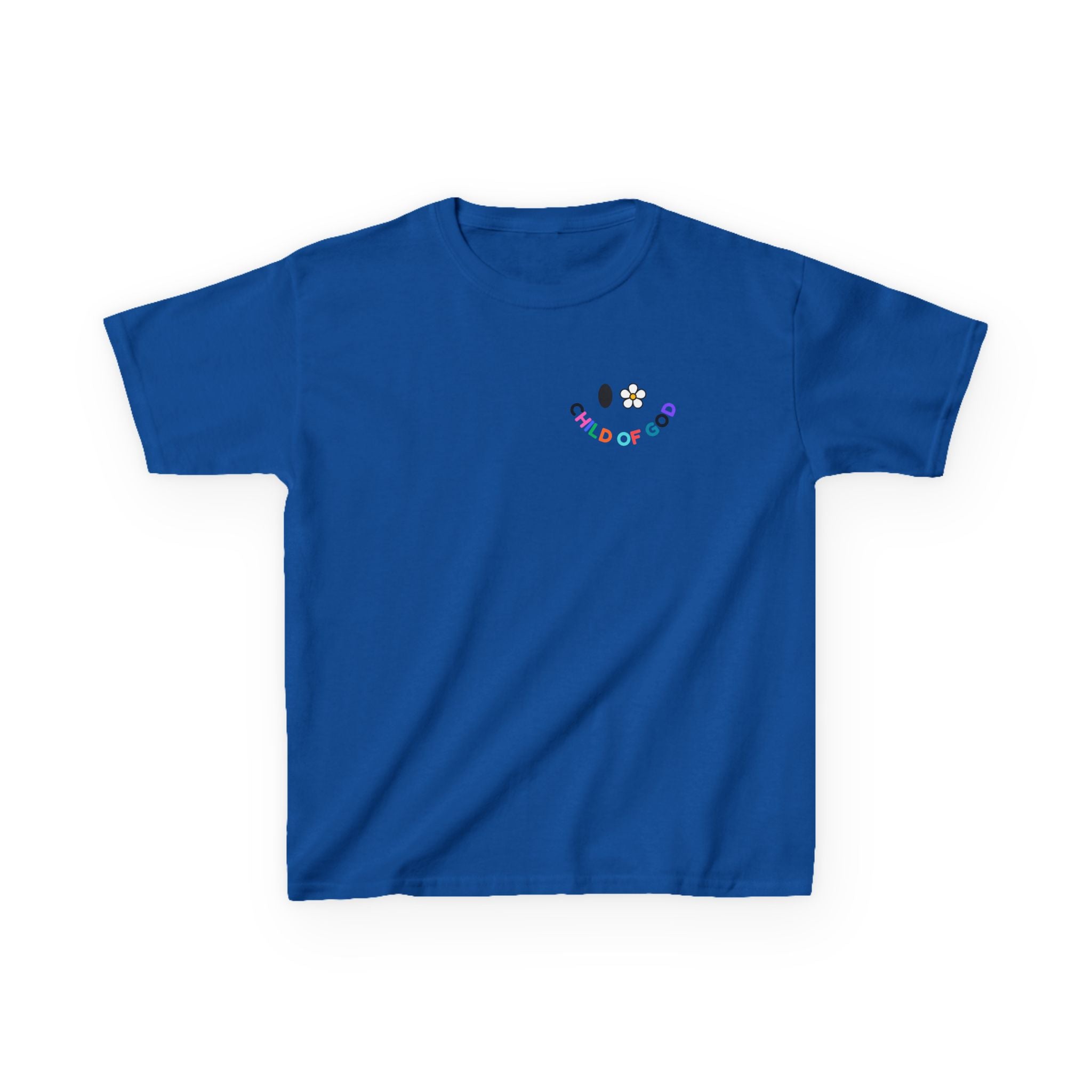 Child of God Kids Tee — Floral Daisy Christian T‑Shirt for Girls & Boys