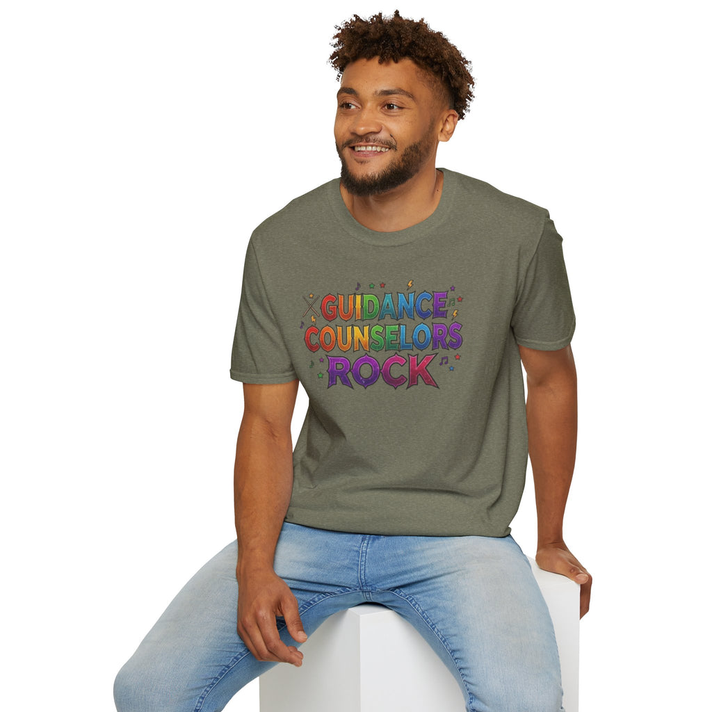 Guidance Counselors Rock T-Shirt — Colorful Retro School Counselor Appreciation Tee