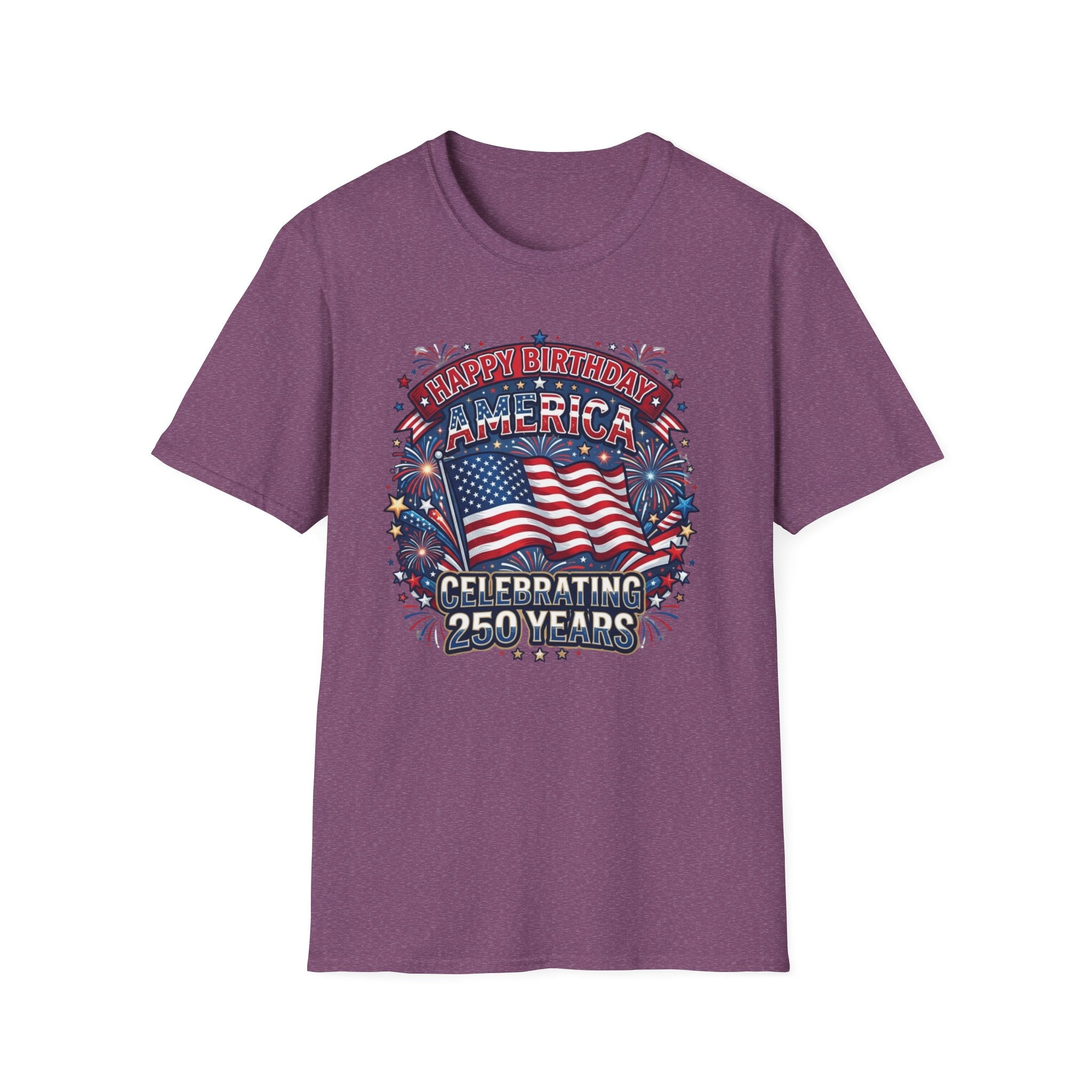 T-Shirt — "Happy Birthday America" Patriotic Flag Tee for 4th of July