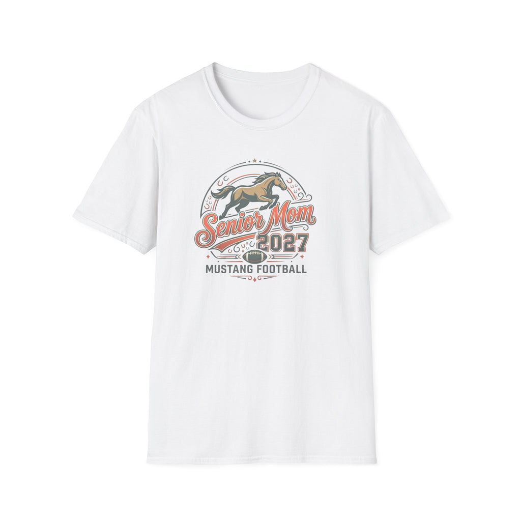 Senior Mom 2027 Mustang Football T-Shirt