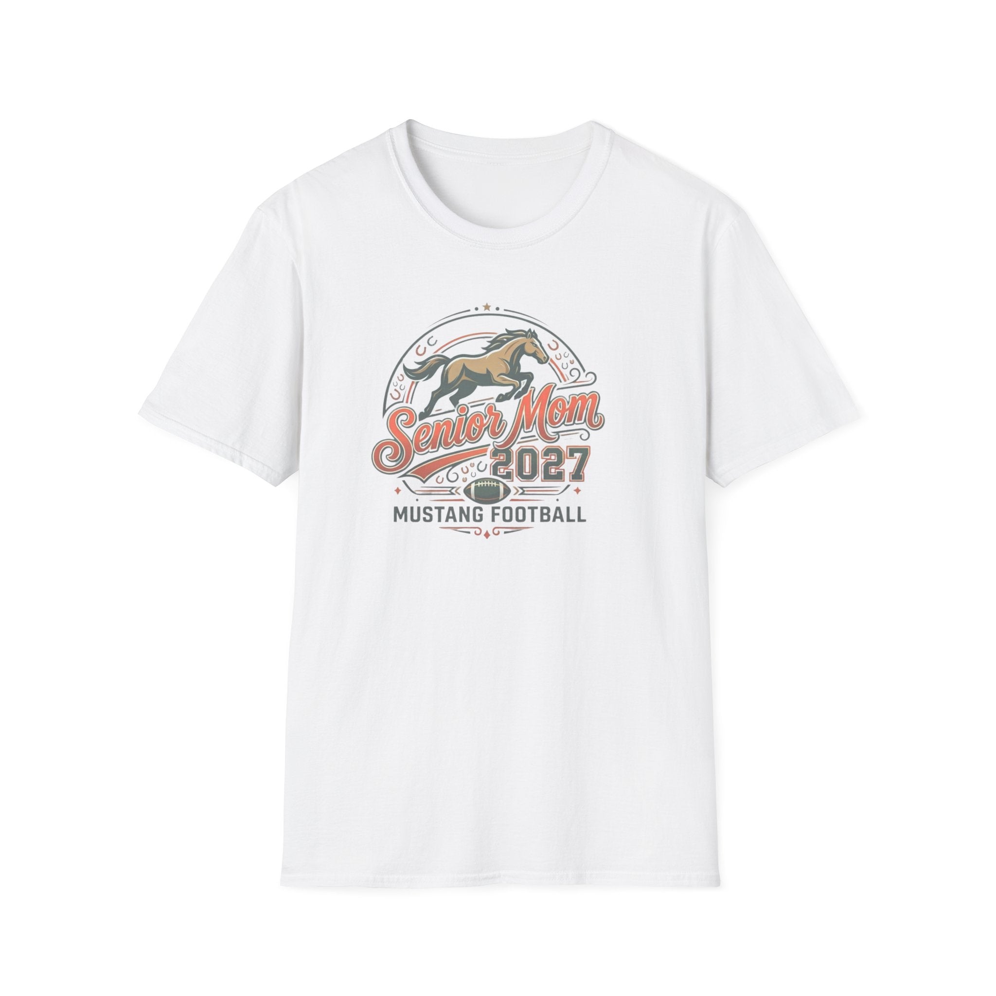 Senior Mom 2027 Mustang Football T-Shirt