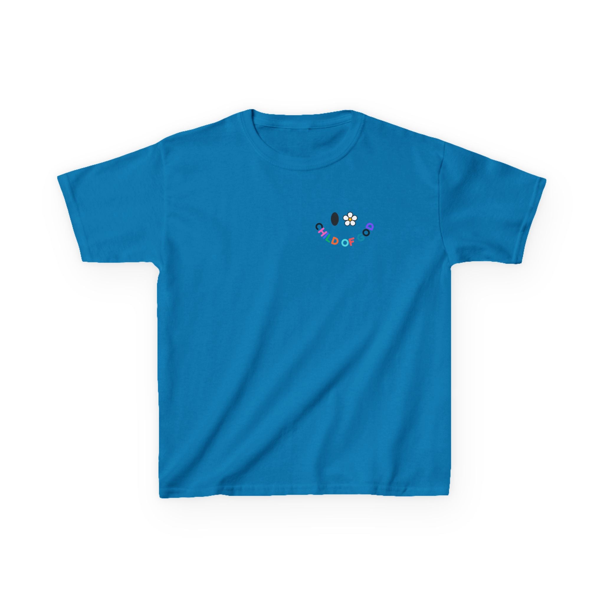 Child of God Kids Tee — Floral Daisy Christian T‑Shirt for Girls & Boys
