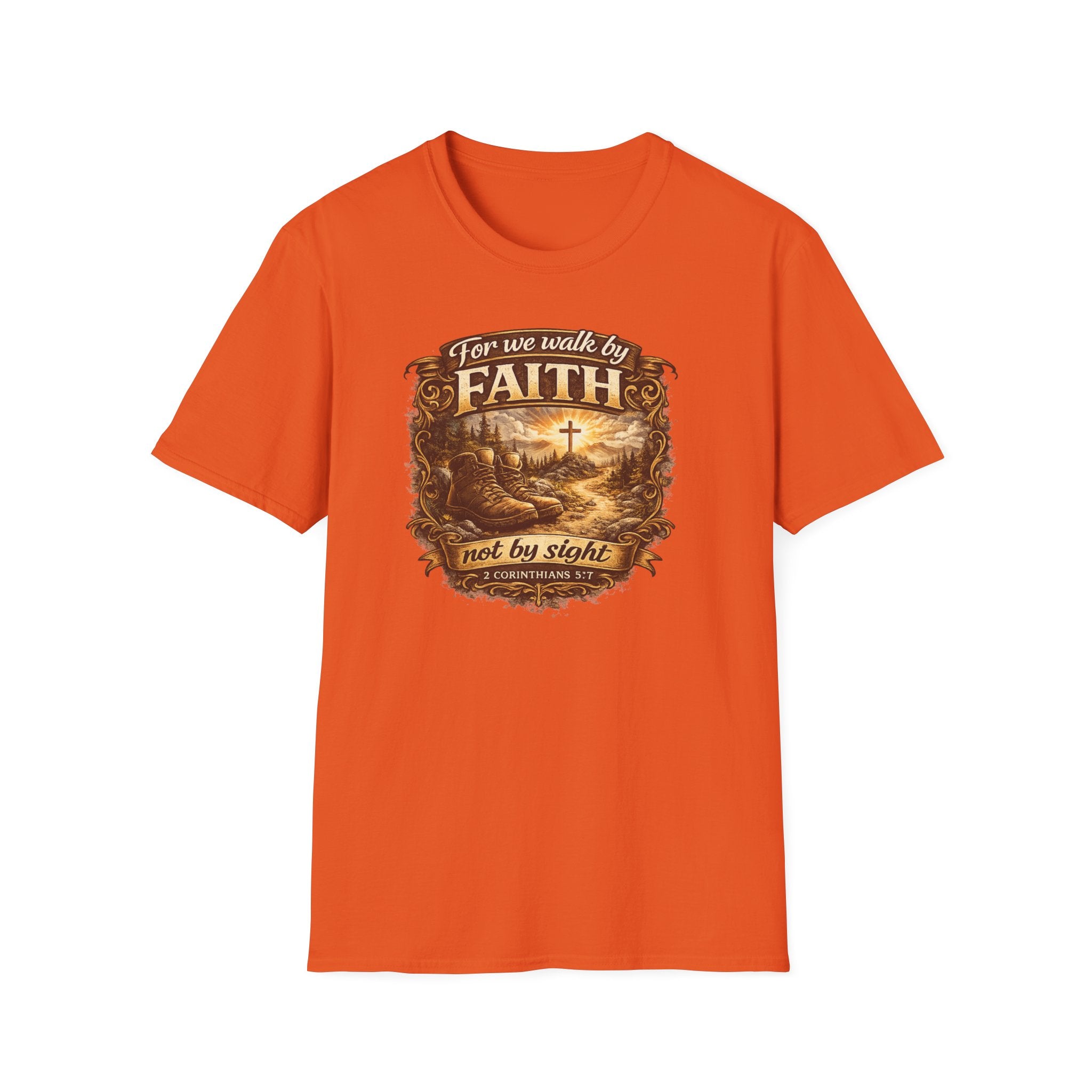 For We Walk By Faith Not By Sight Christian Tee