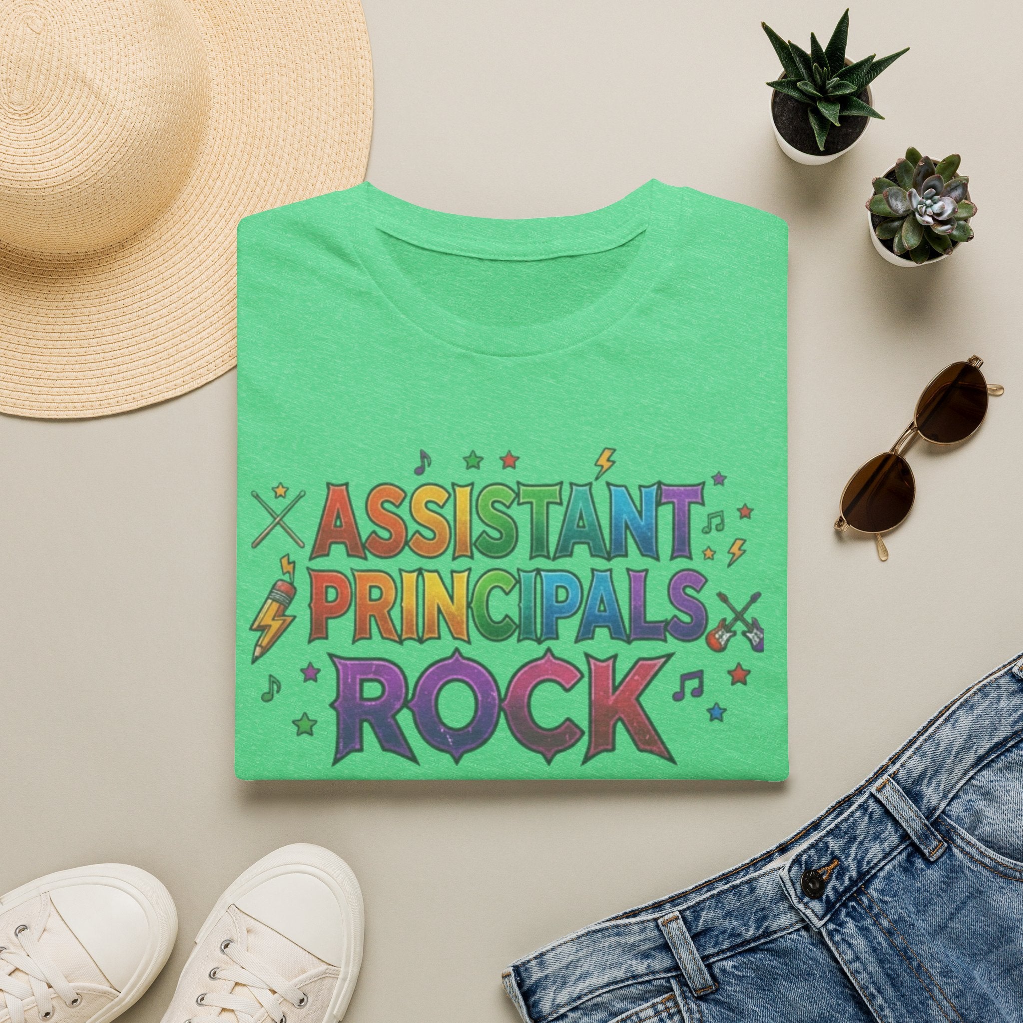 Assistant Principals Rock T-Shirt — Colorful Retro School Leader Appreciation Tee