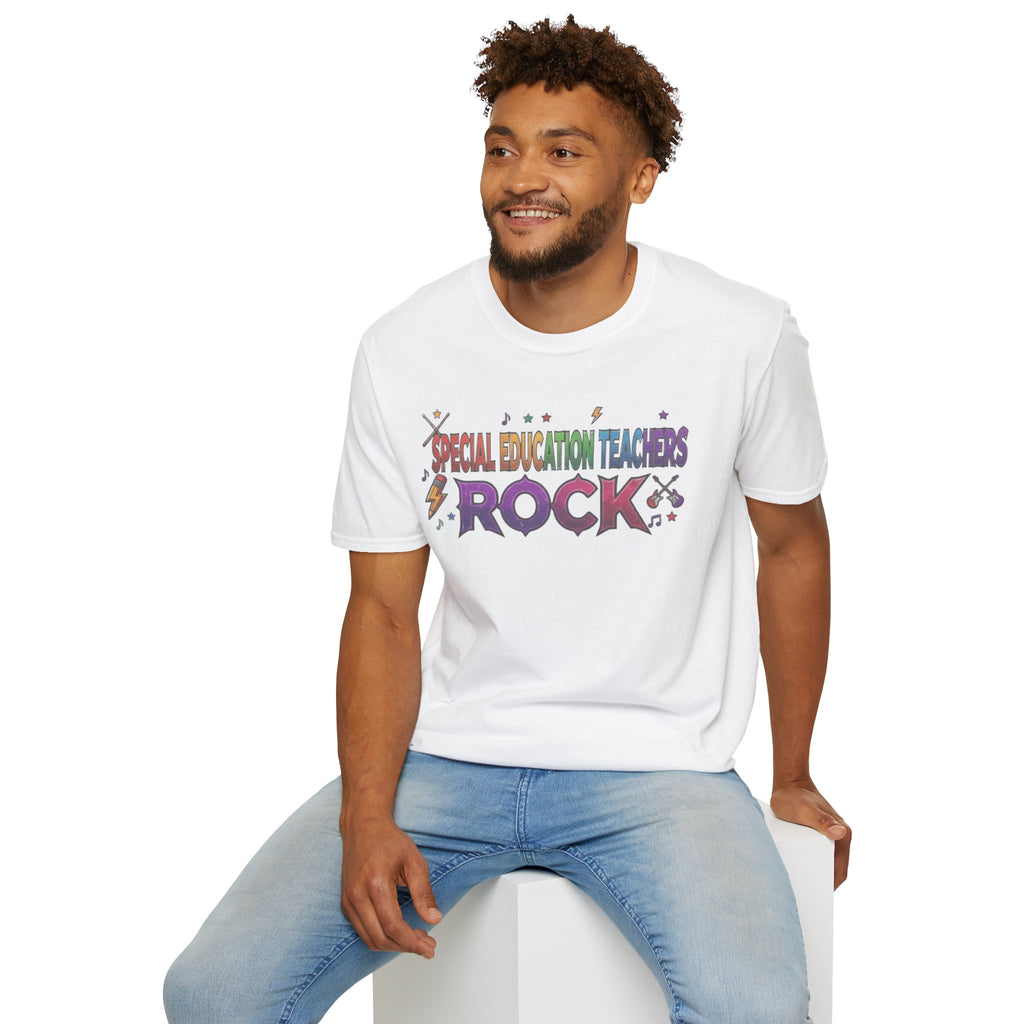 Special Education Teachers Rock T-Shirt — Colorful Teacher Appreciation Tee