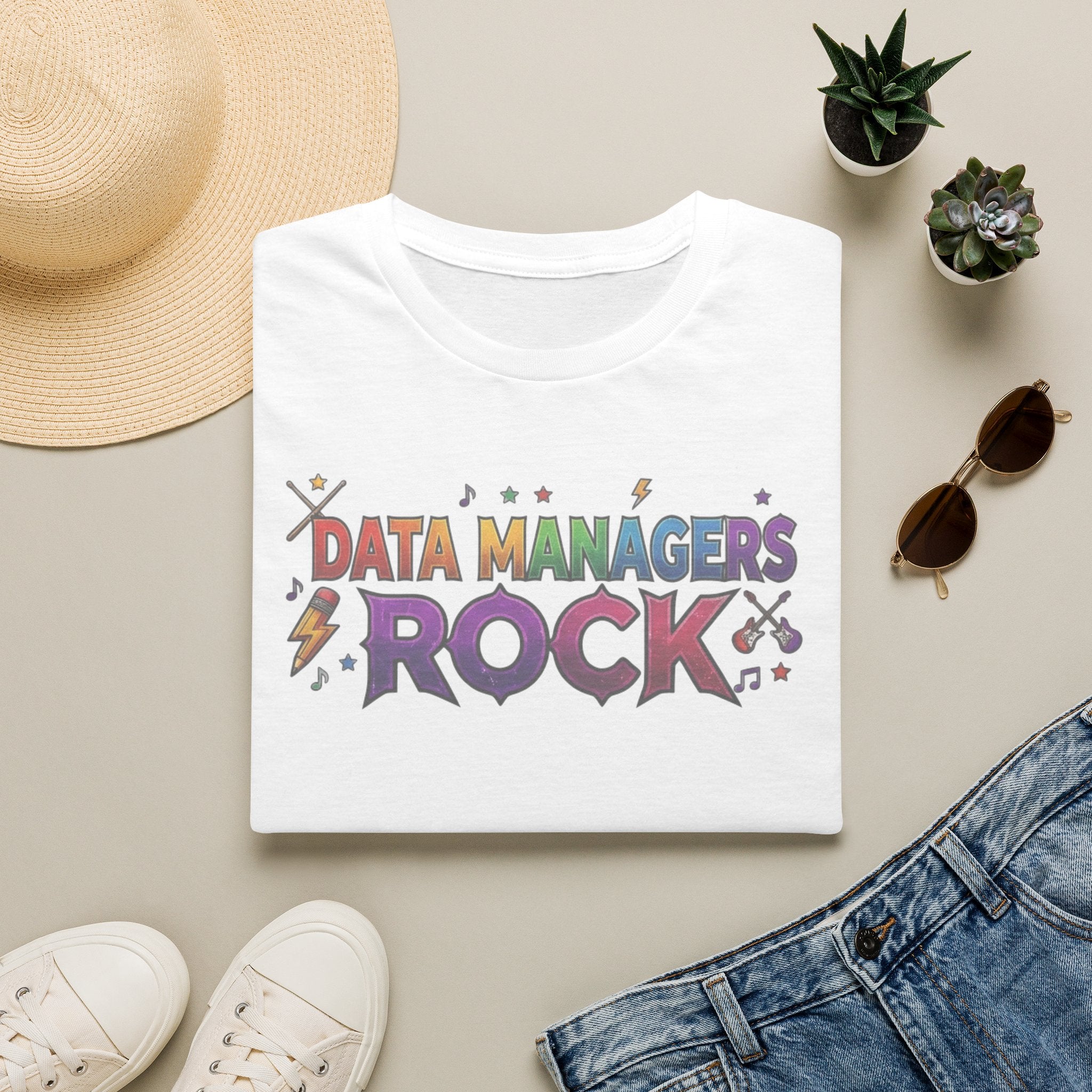 Data Managers Rock T-Shirt — Retro Rock Band Style Shirt for Data Professionals