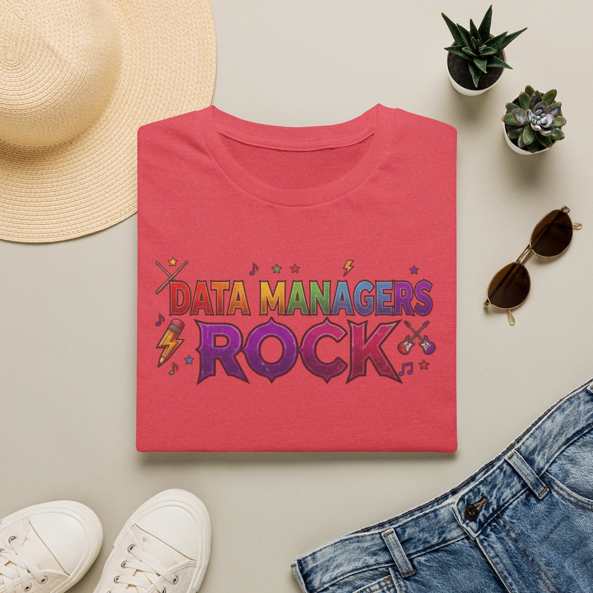 Data Managers Rock T-Shirt — Retro Rock Band Style Shirt for Data Professionals