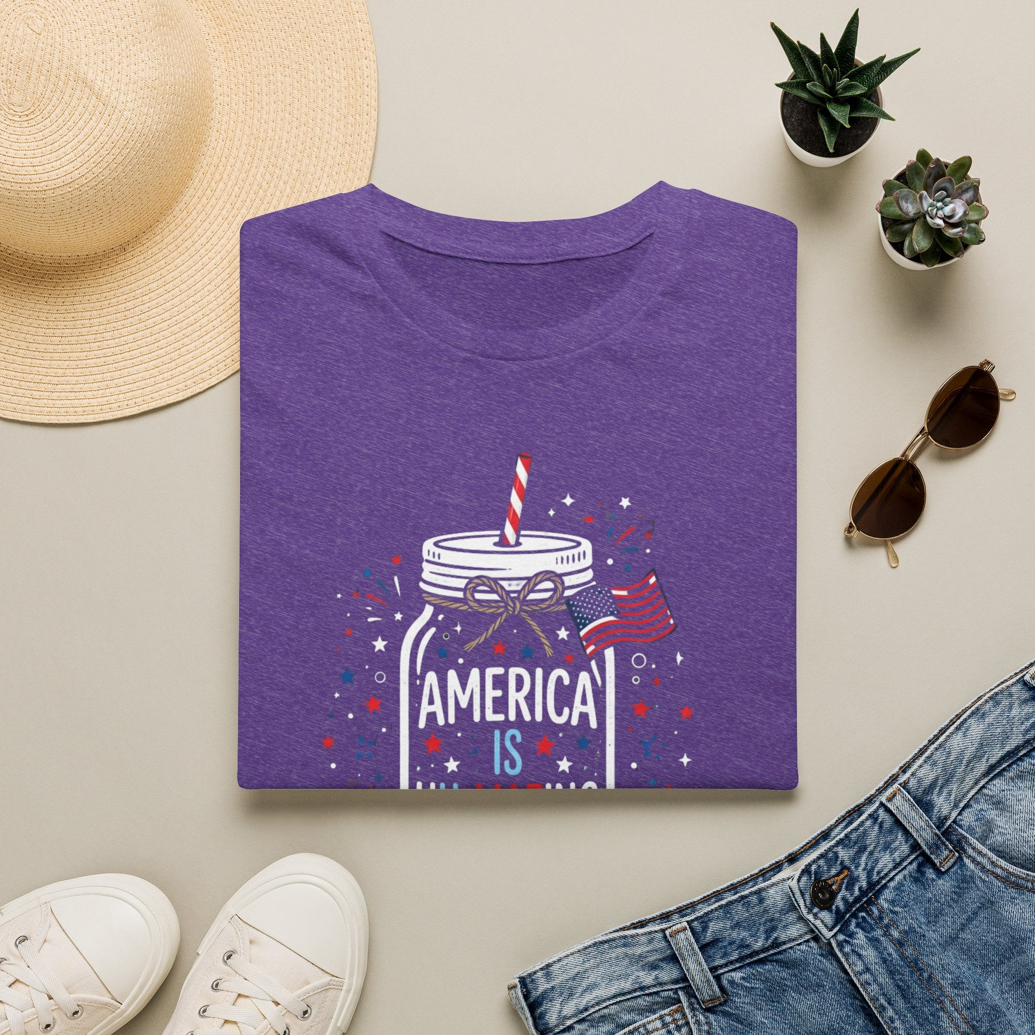 T-Shirt — America Is Uncanning Patriotic Mason Jar Tee (Fourth of July)