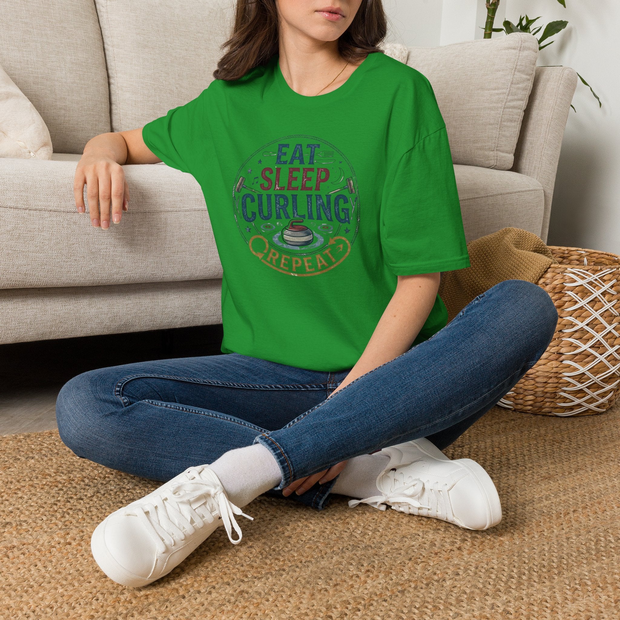 Eat Sleep Curling T-Shirt — Funny Curling Shirt for Players & Fans