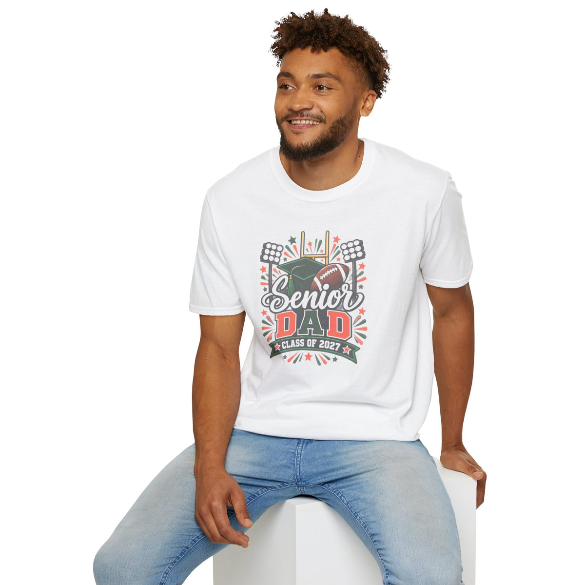 Senior Dad T-Shirt — Class of 2027 Football & Graduation Celebration Tee