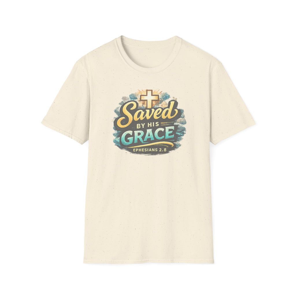 T-Shirt — "Saved by His Grace" Christian Faith Tee