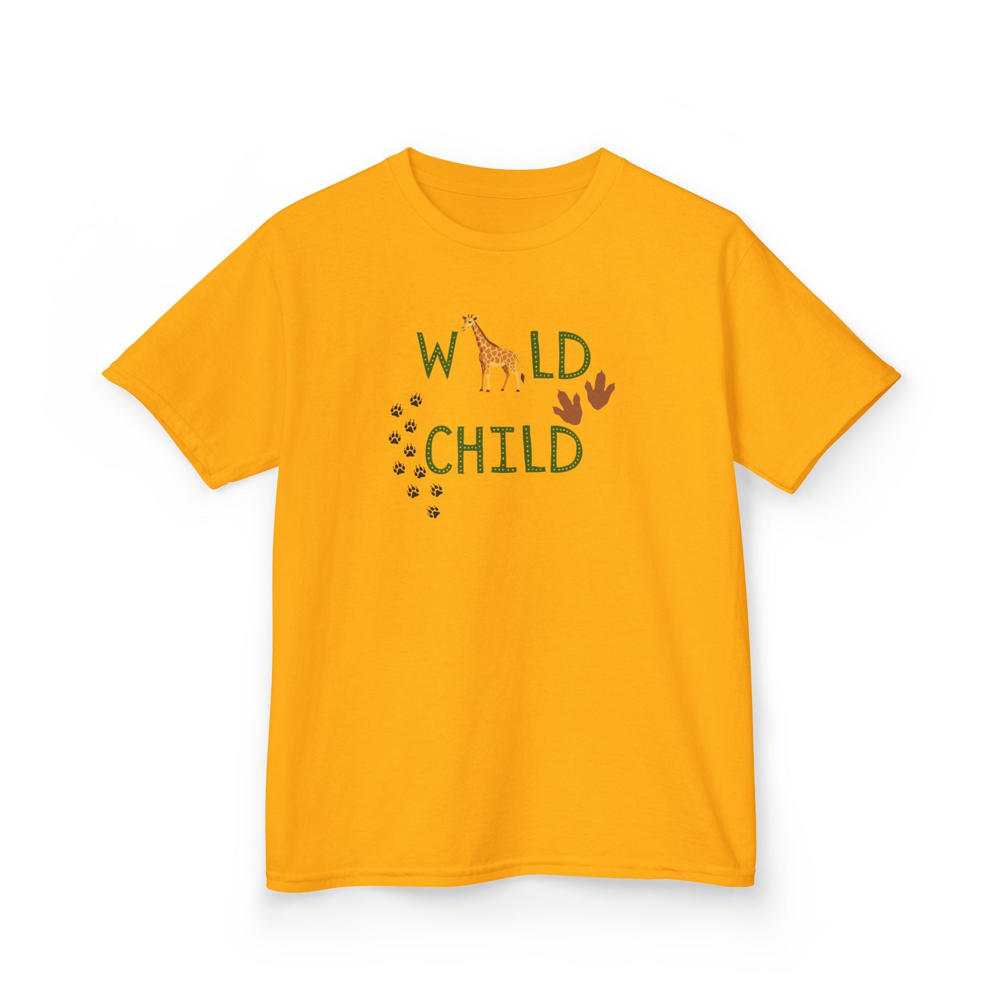 Kids Tee - "Wild Child" Safari Giraffe Graphic