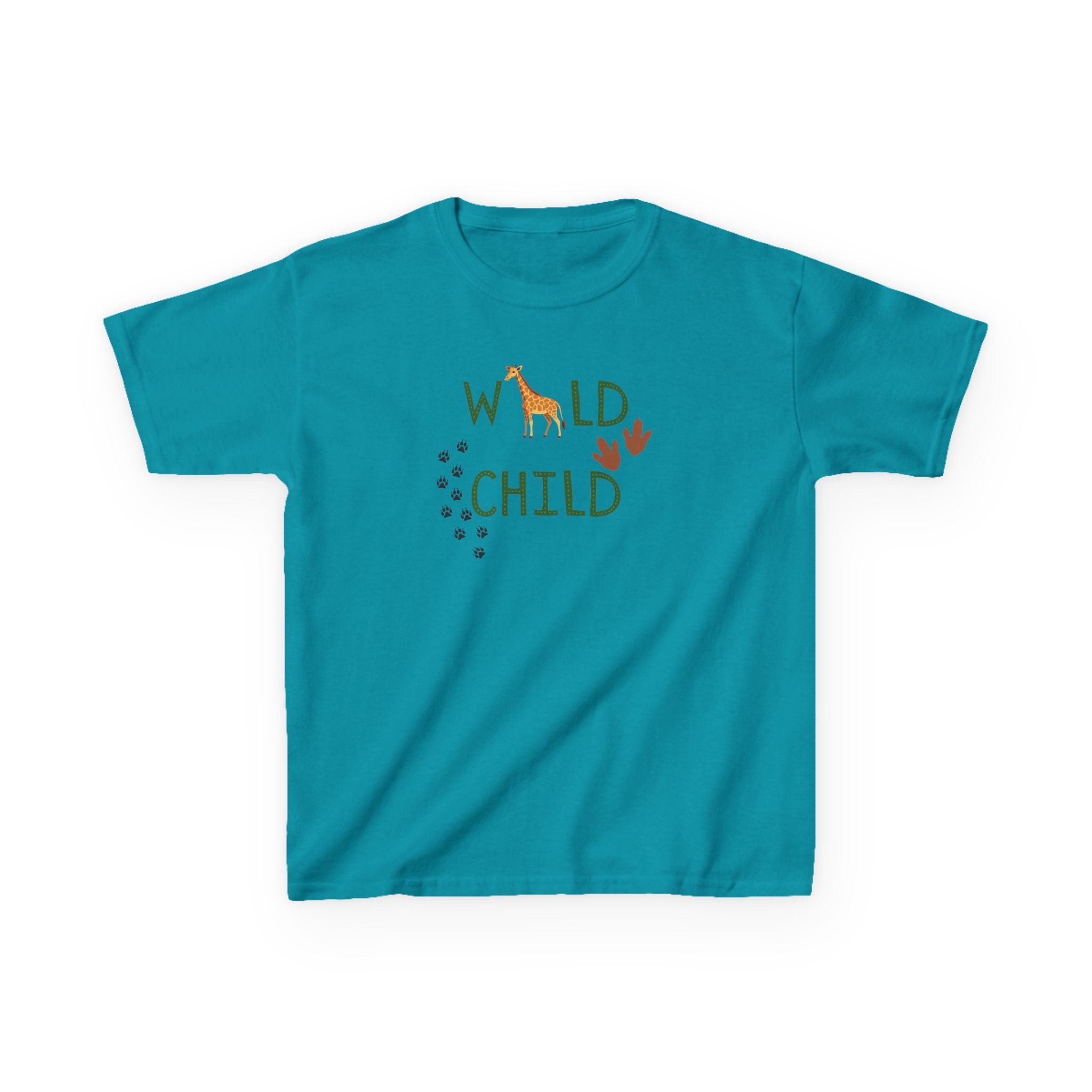 Kids Tee - "Wild Child" Safari Giraffe Graphic