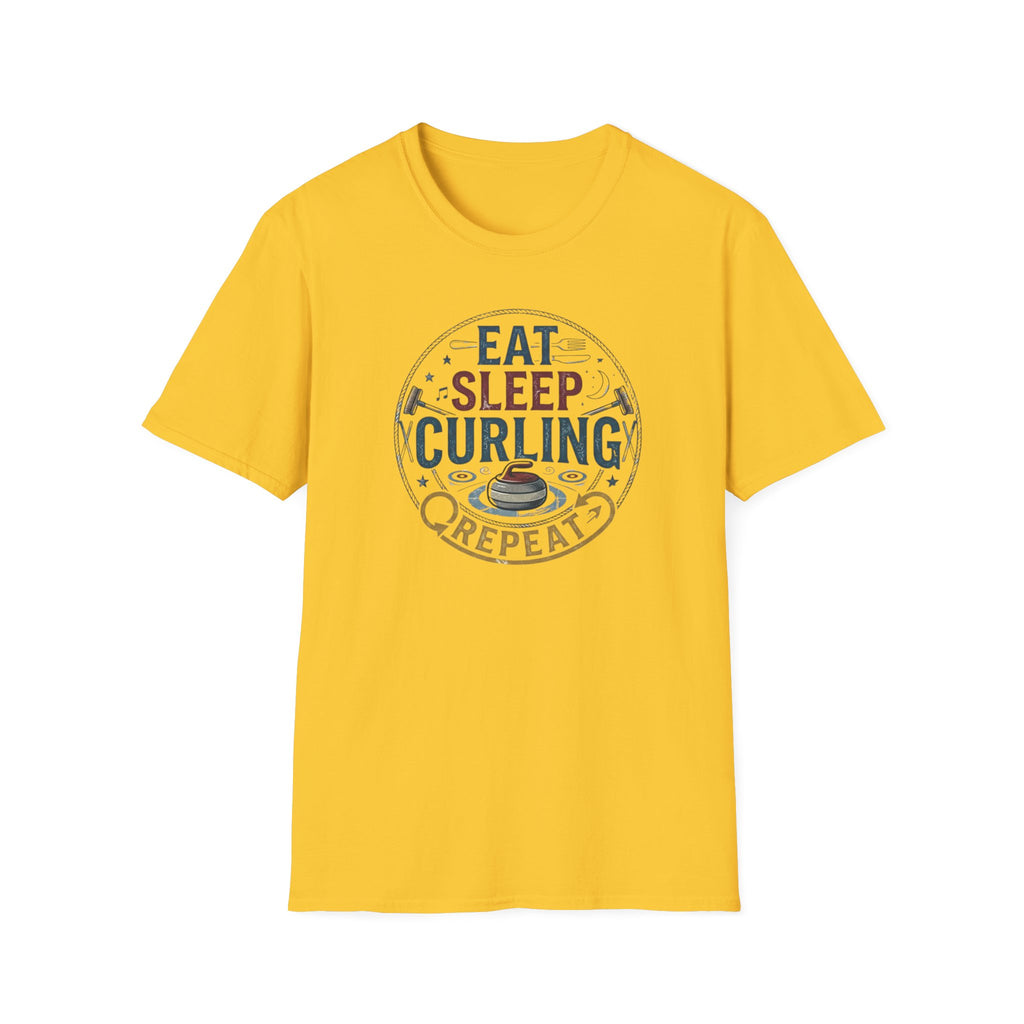 Eat Sleep Curling T-Shirt — Funny Curling Shirt for Players & Fans
