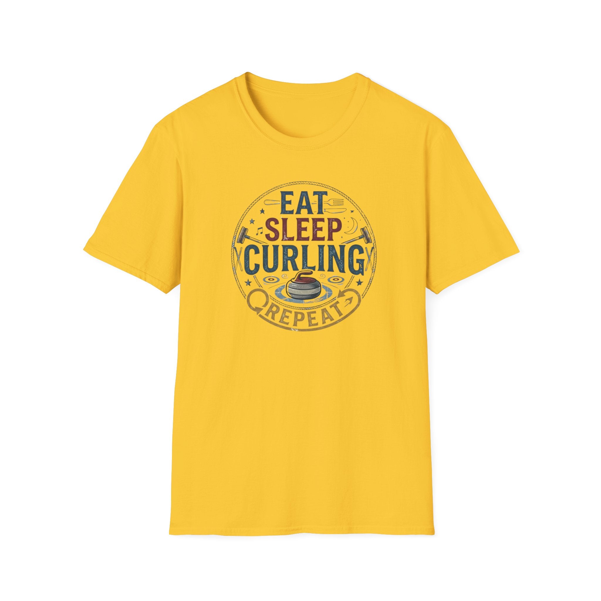 Eat Sleep Curling T-Shirt — Funny Curling Shirt for Players & Fans