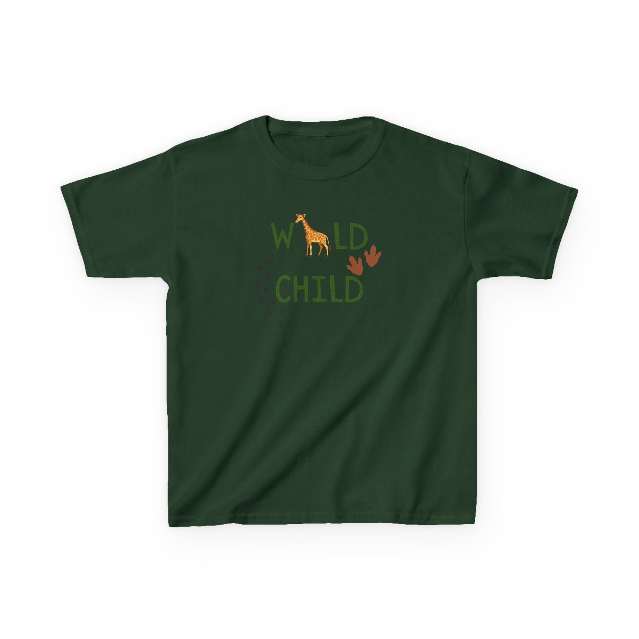 Kids Tee - "Wild Child" Safari Giraffe Graphic